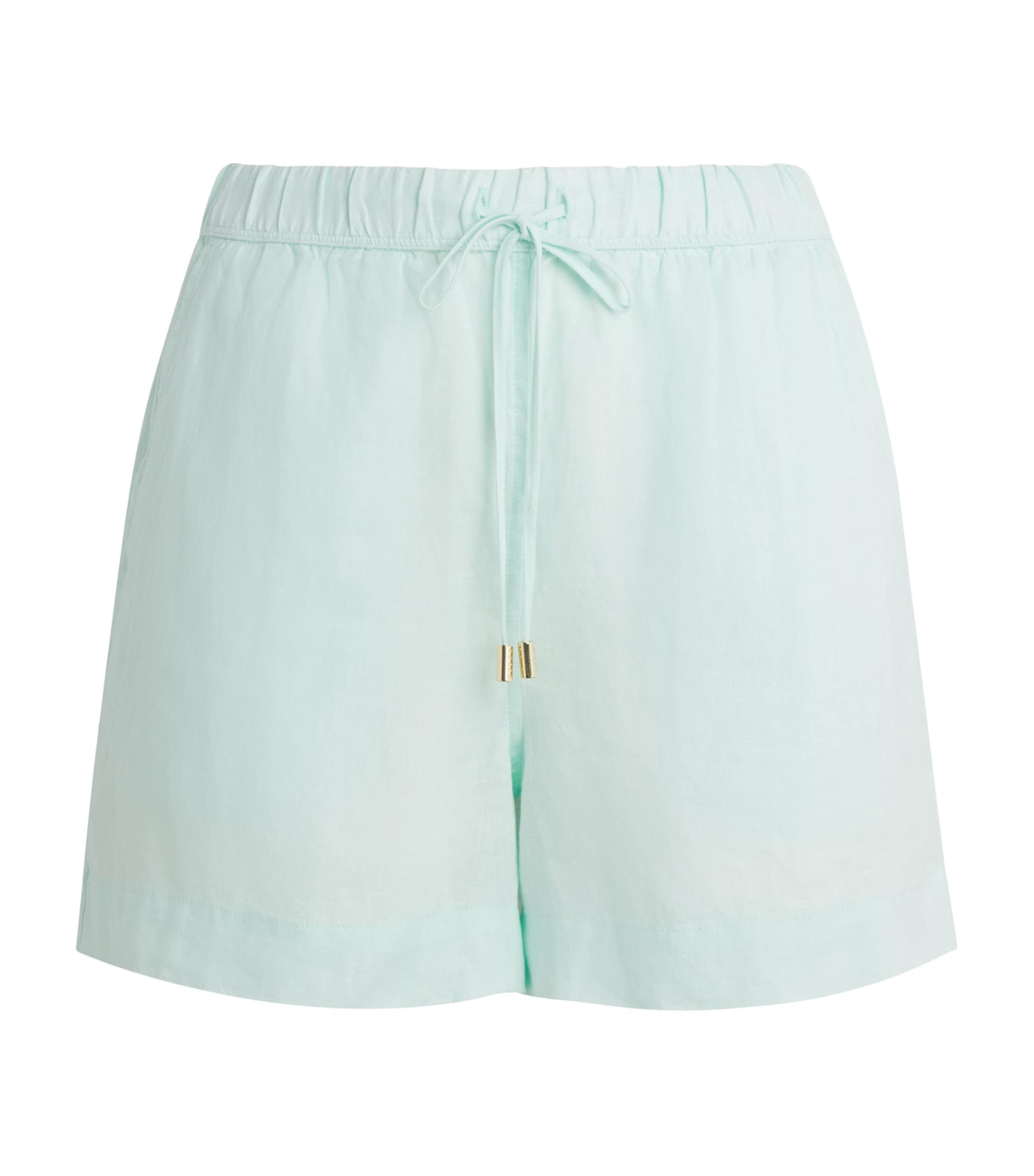 Heidi Klein Linen Drawstring Corfu Shorts In Green