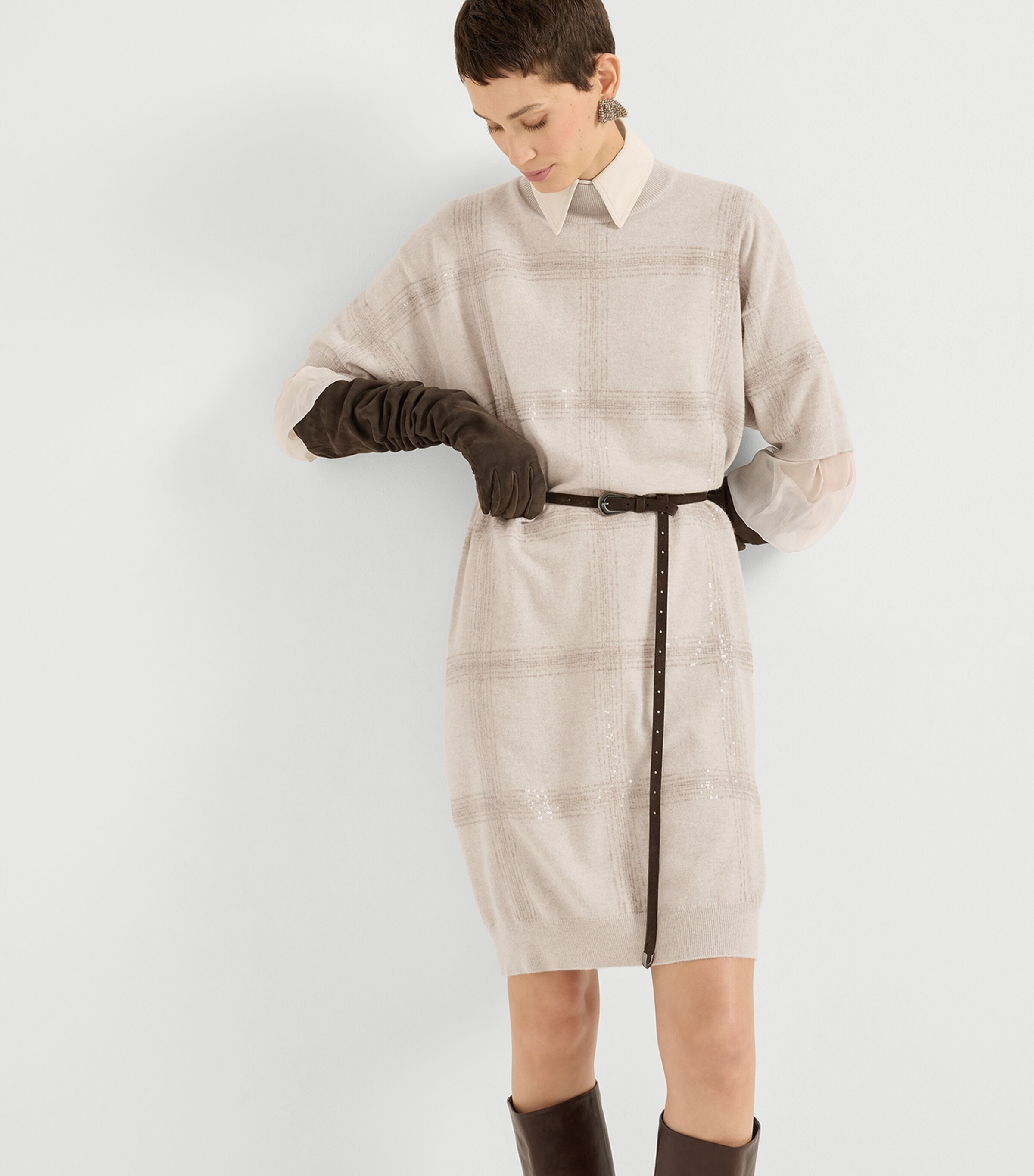 Embroidered Knitted Dress C9731 Image 5