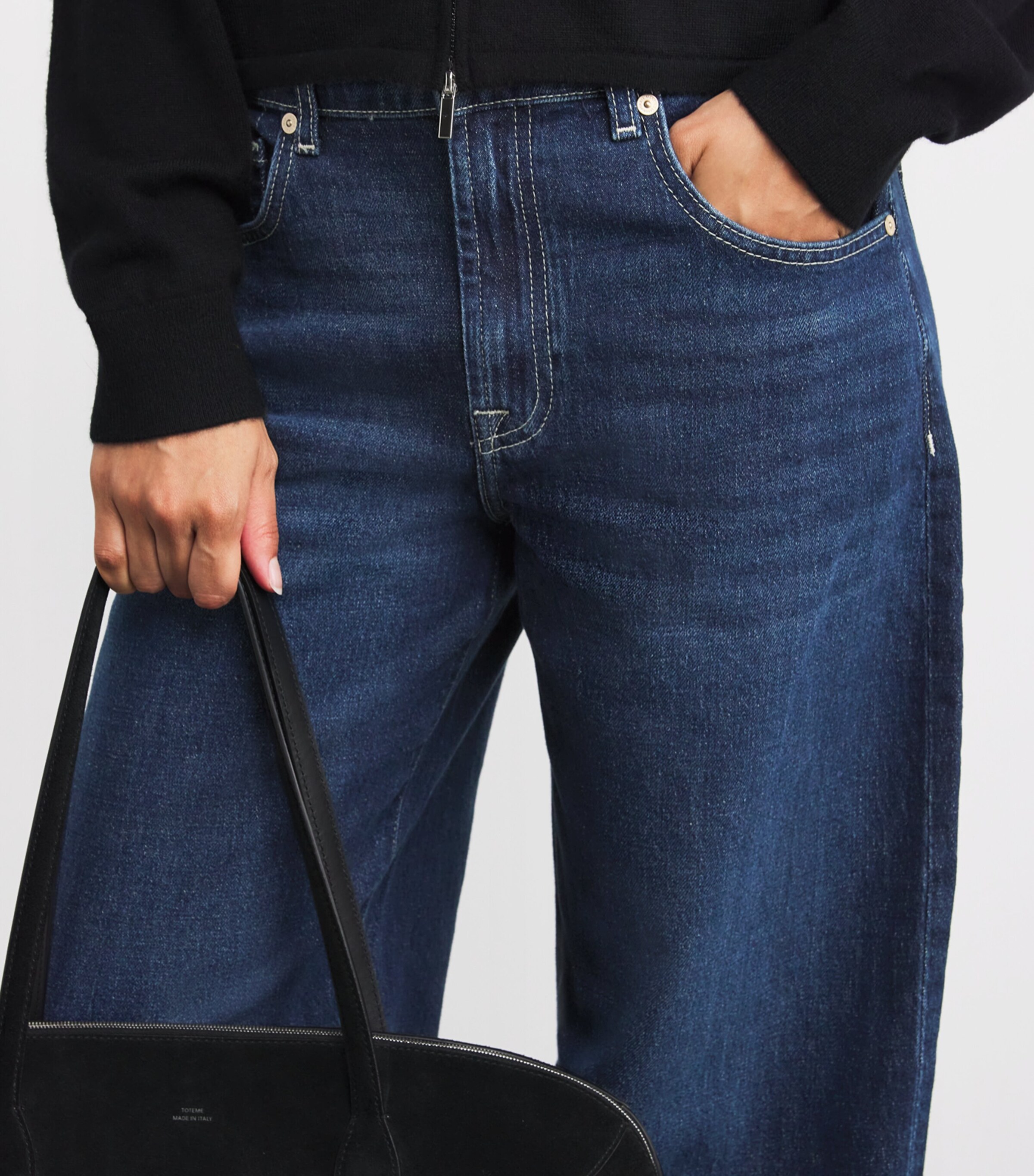 Bonnie Curvilinear Barrel-Leg Jeans OCEANDRIFT Image 6