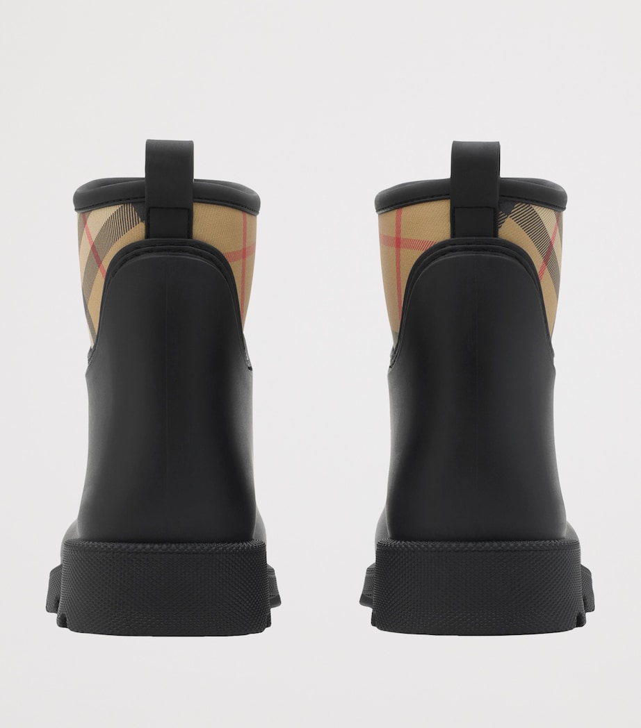 Rubber Nova Check Rain Boots BLACK Image 4