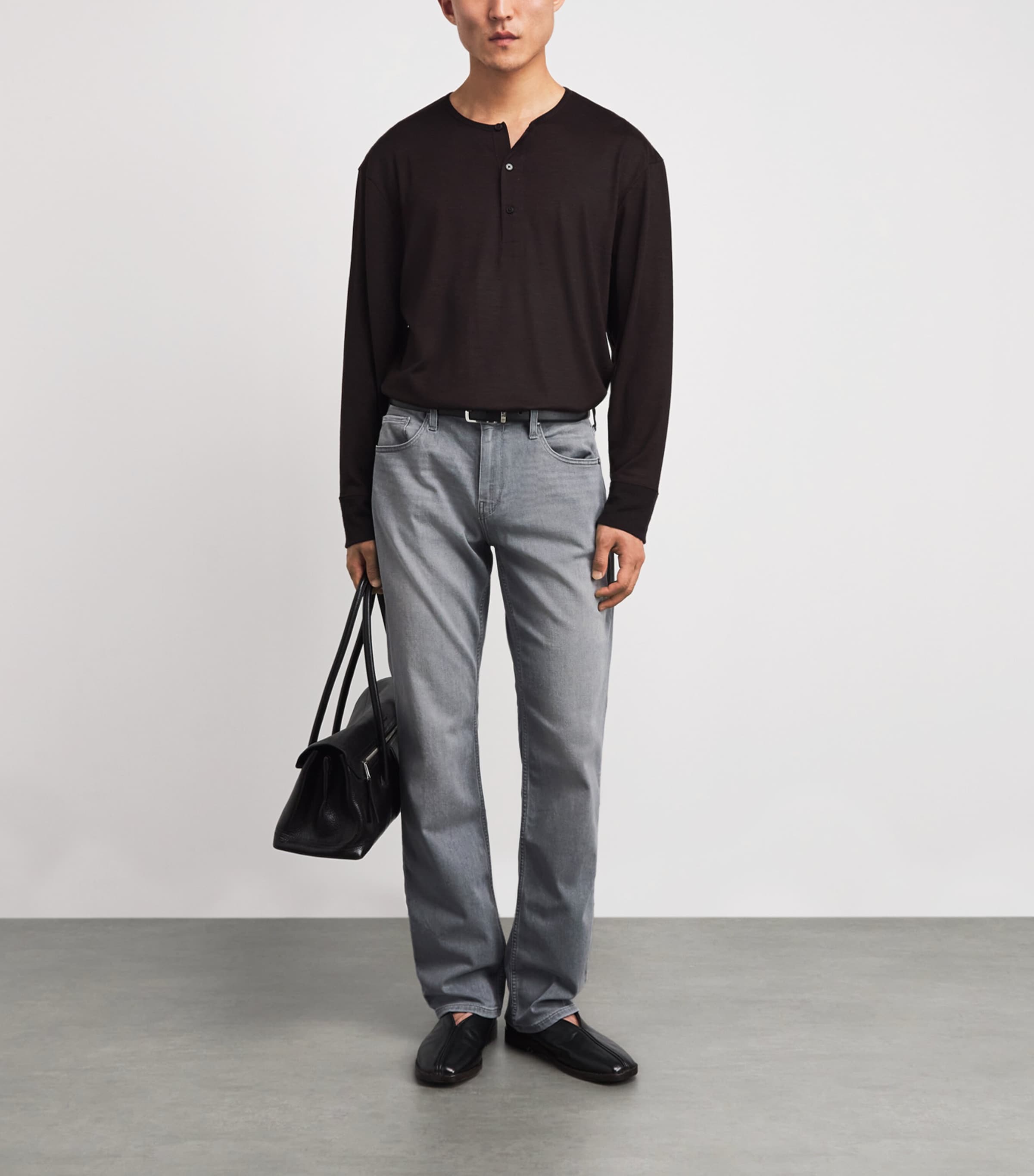 PAIGE Mens Normandie Straight Jeans Wainwright Image 2