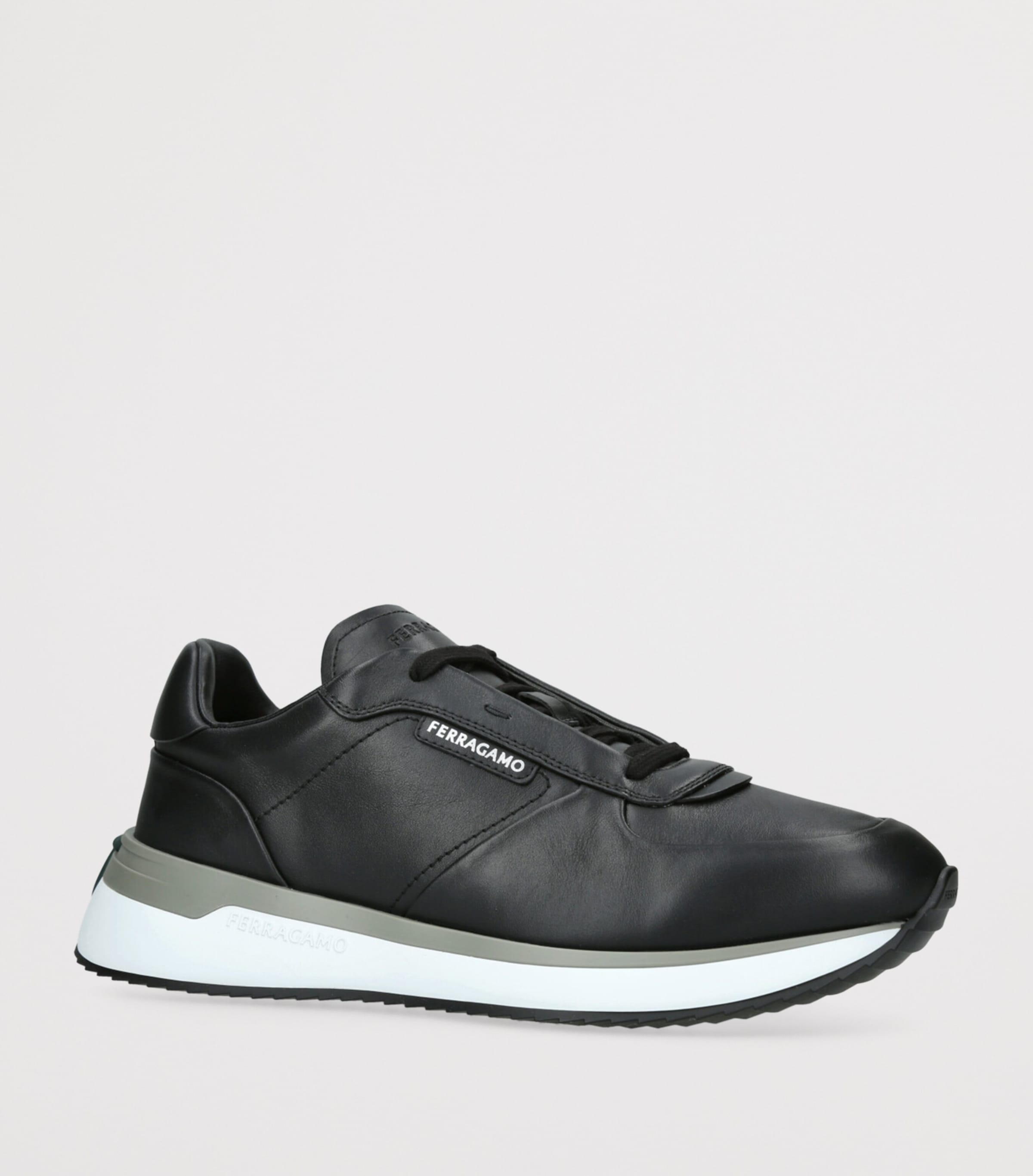 Salvatore Ferragamo Leather America 1 Sneakers Blk/white Image 3