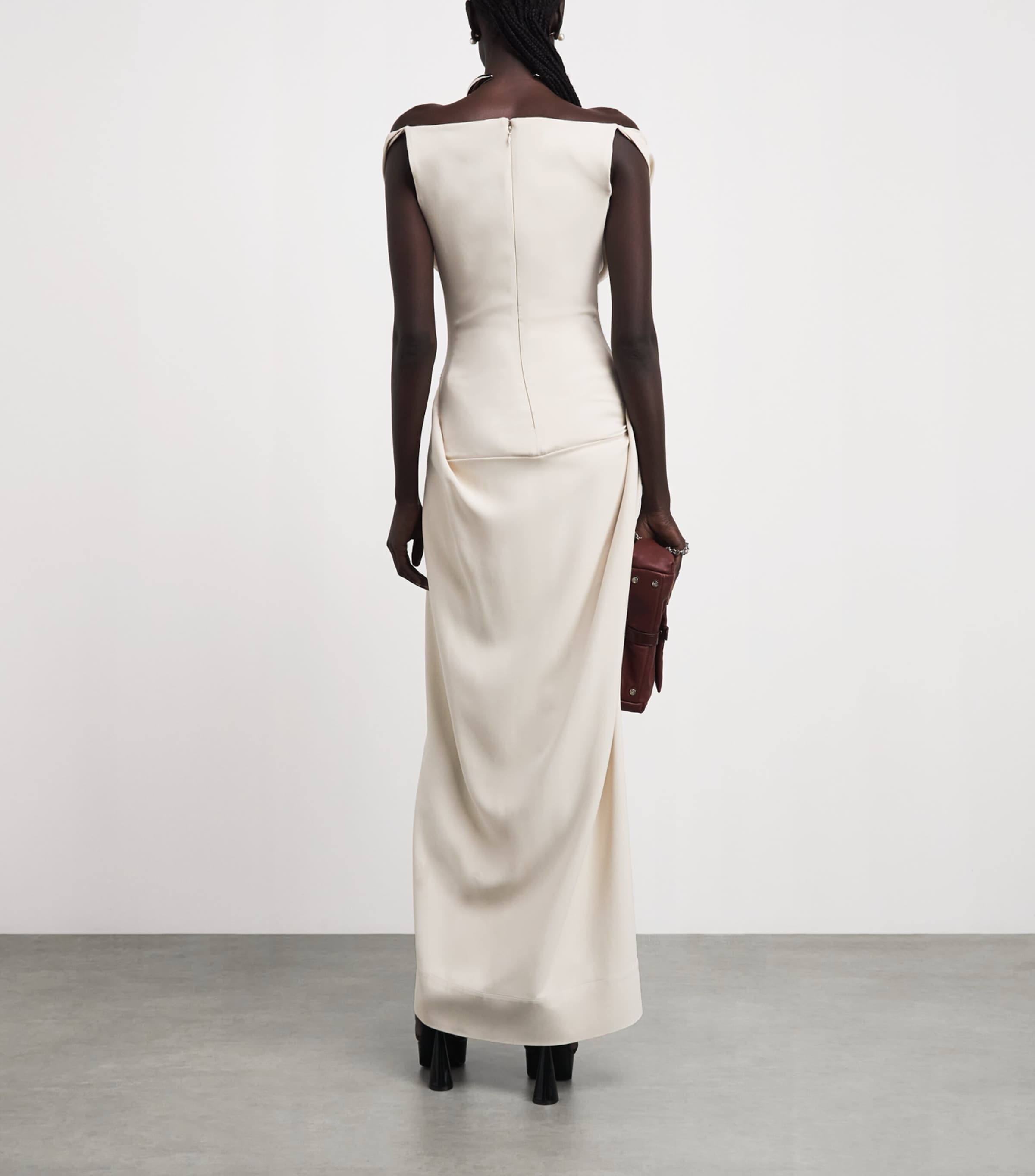Vivienne Westwood Womens Iwona Corset Gown Limestone Image 4