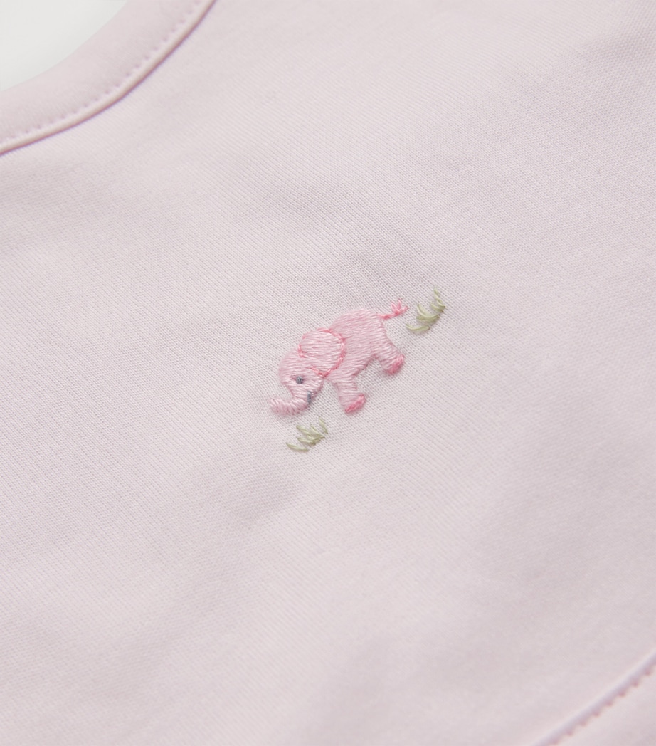 Pima Cotton Elephant Bib K650PINK Image 3