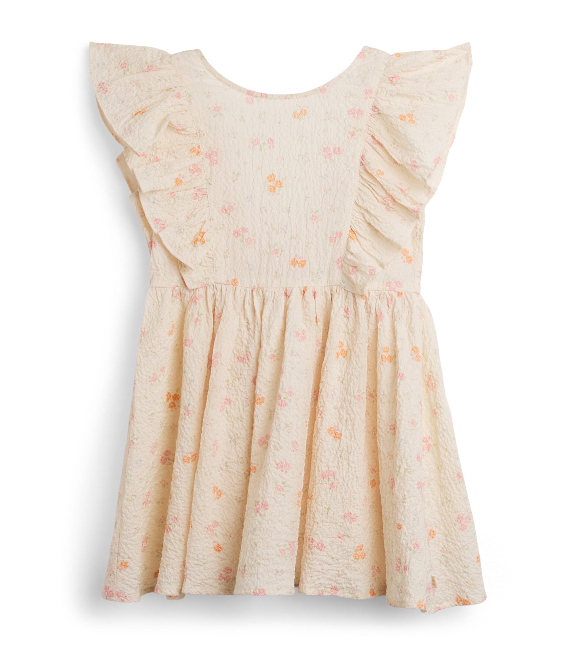 KONGES SLOJD Seersucker Floral Elin Frill Dress (18 Months-10 Years) Image 1