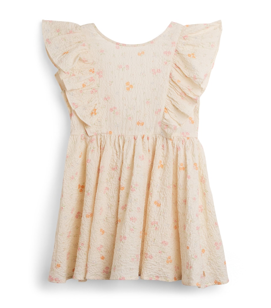 KONGES SLOJD Seersucker Floral Elin Frill Dress (18 Months-10 Years) Image 1