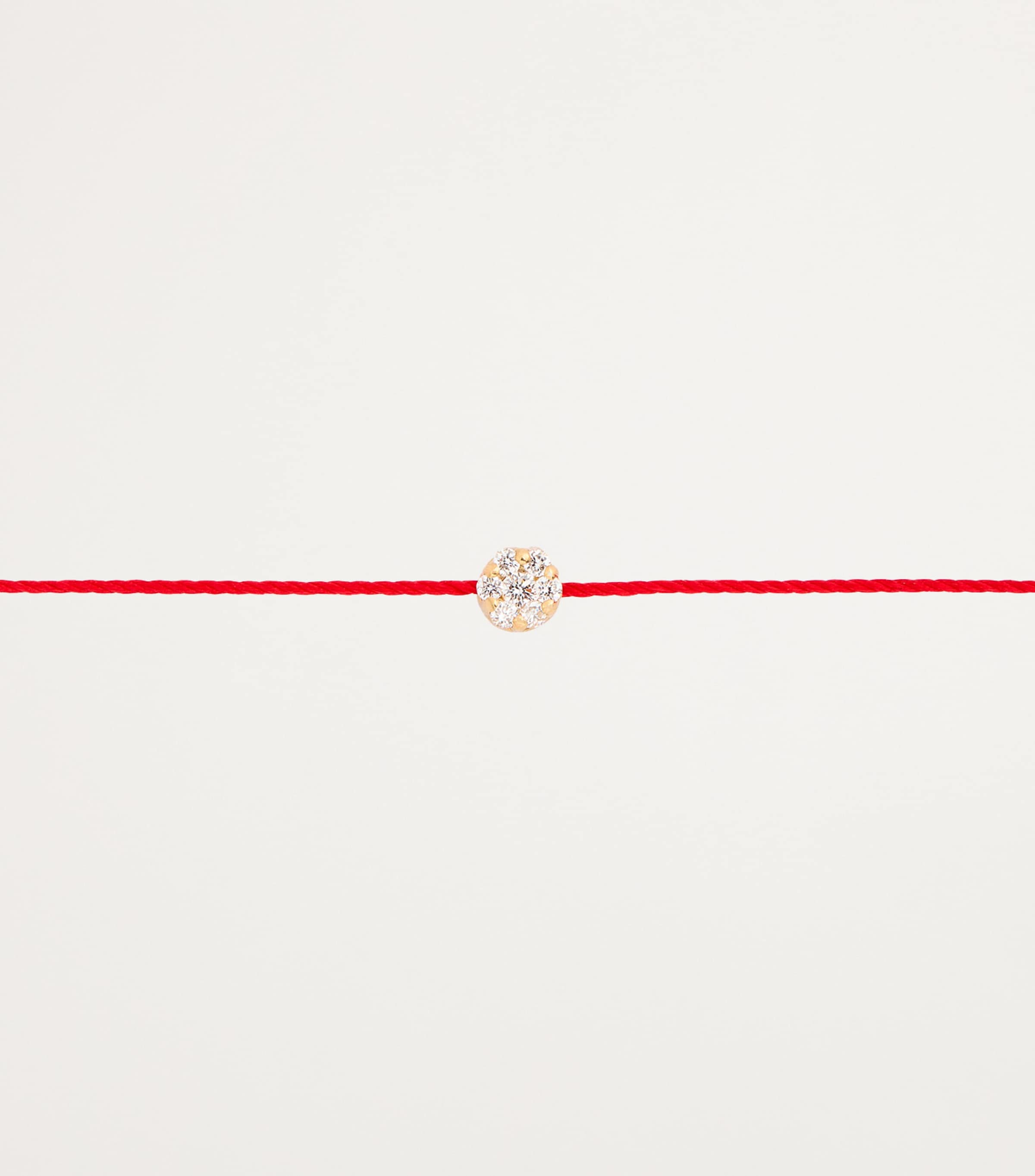 Redline Yellow Gold and Diamond Illusion Bracelet (17.5cm) Red Image 3