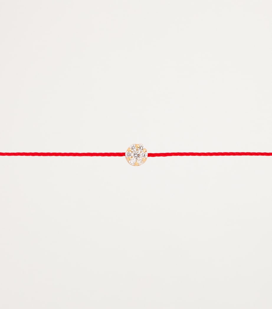 Yellow Gold and Diamond Illusion Bracelet (17.5cm) RED Image 3
