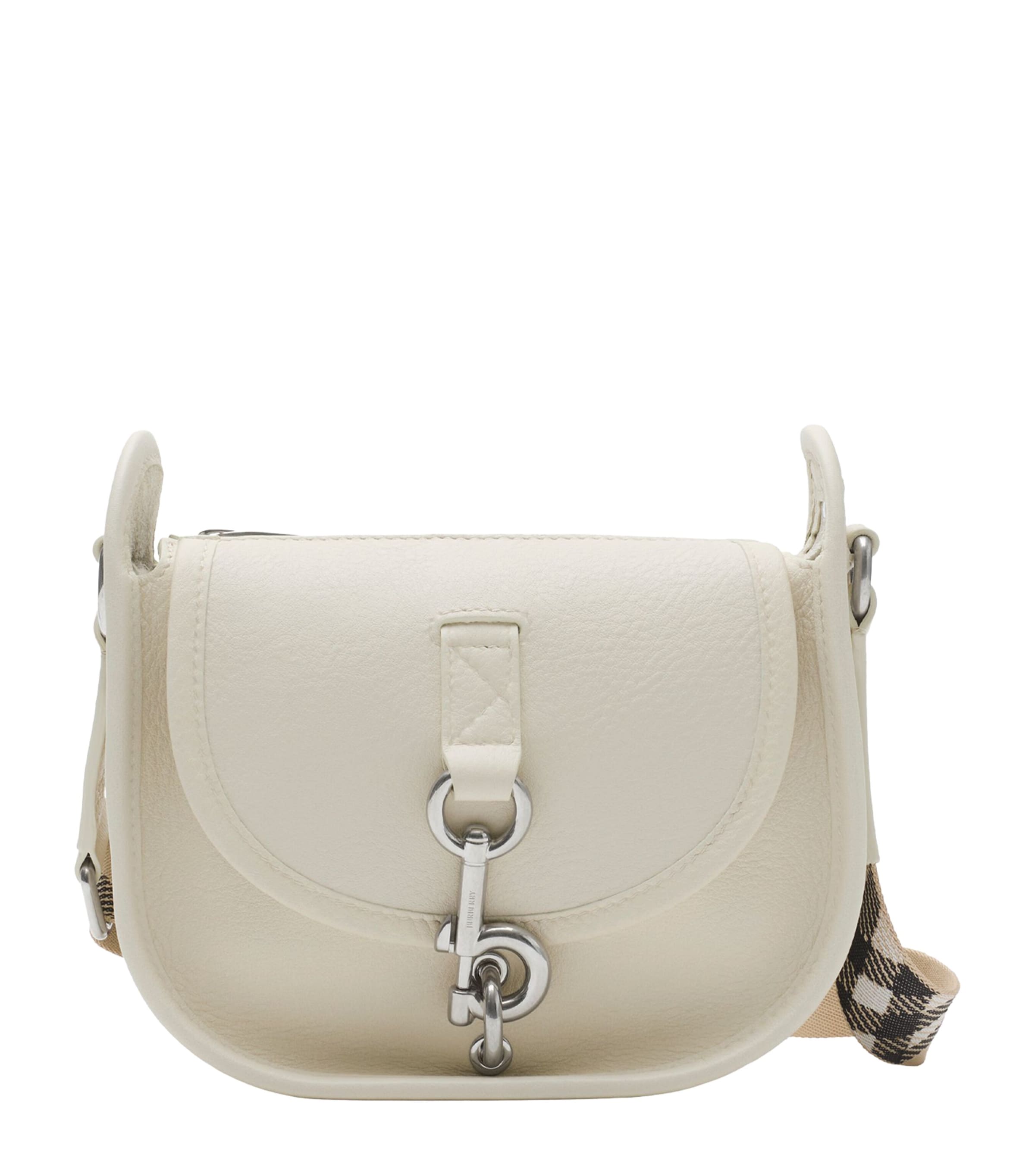 Burberry Mini B Clip Cross-body Bag In White