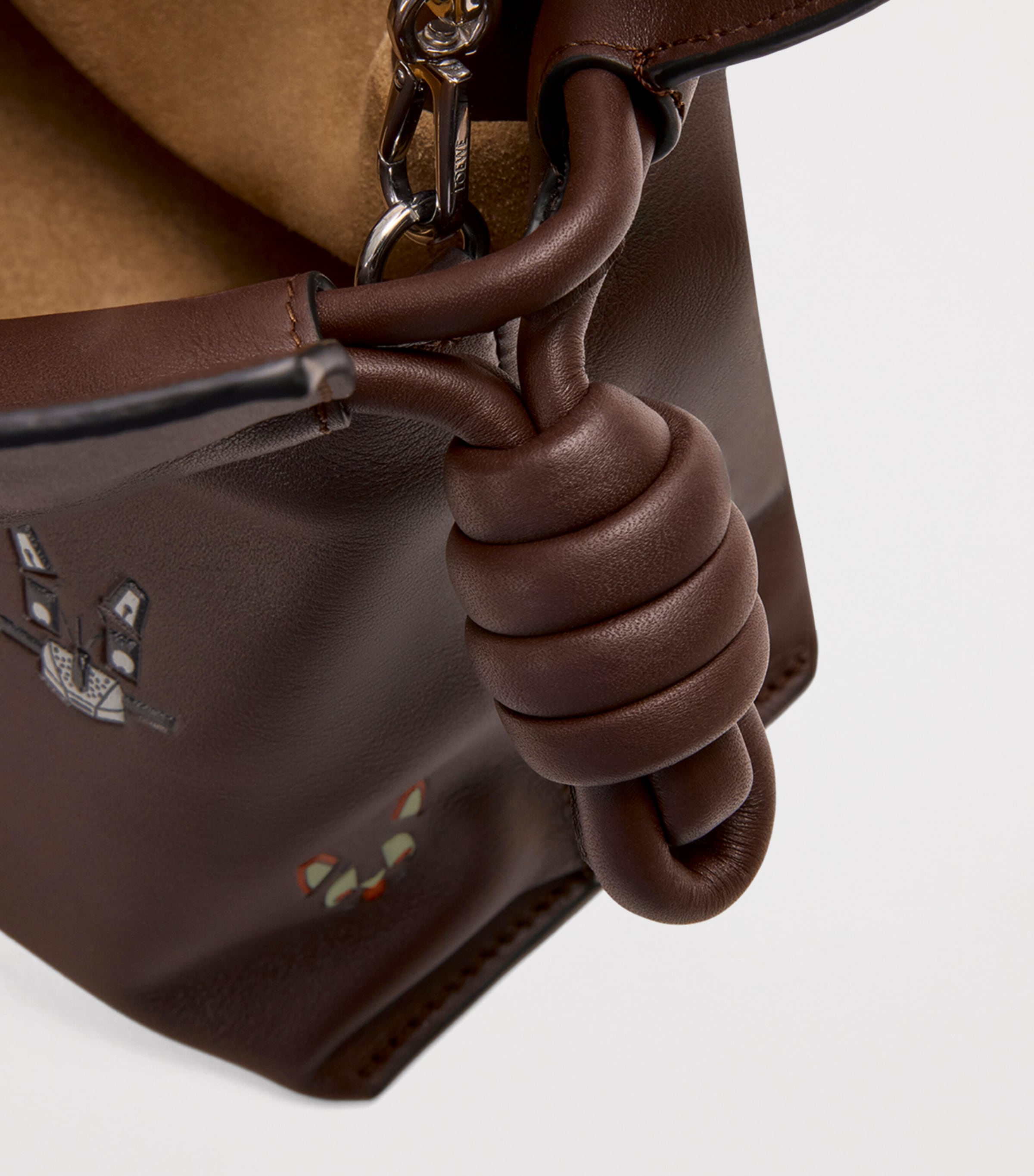 LOEWE Brown x Louis Wain Medium Leather Flamenco Shoulder Bag