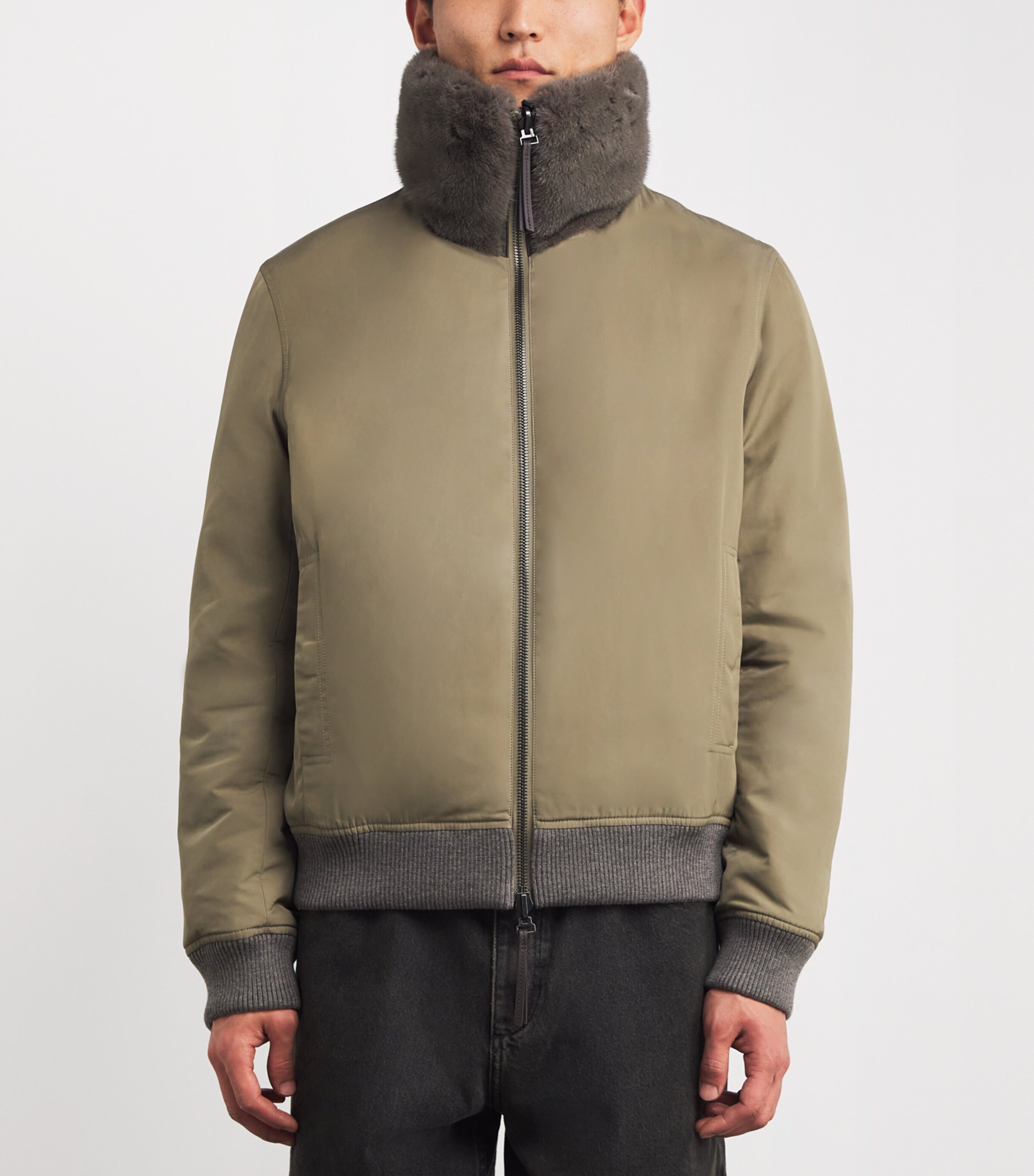 Mink Bomber Jacket B3210 SCHISTE/BRLRD Image 6
