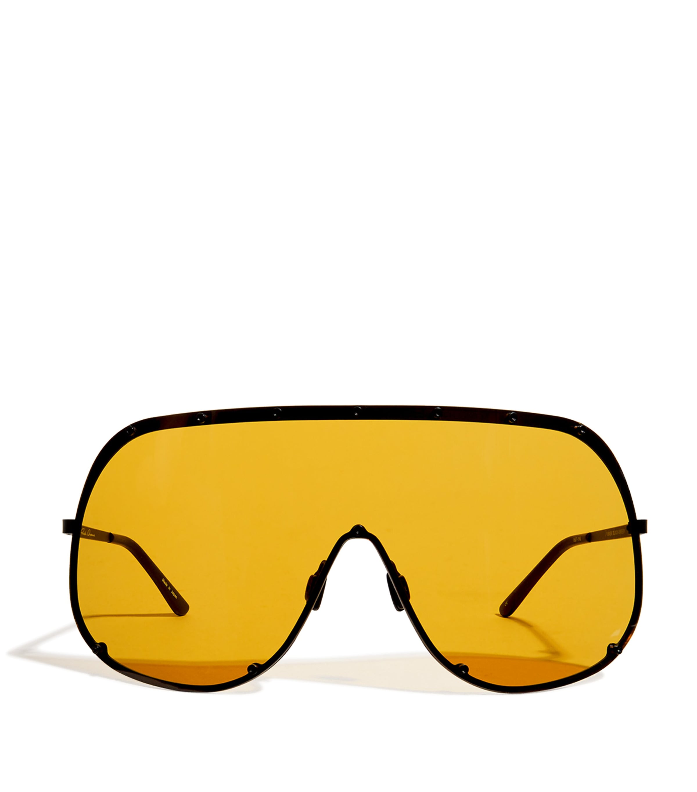 Rick Owens Shield Temple Oversize-frame Sunglasses In Black