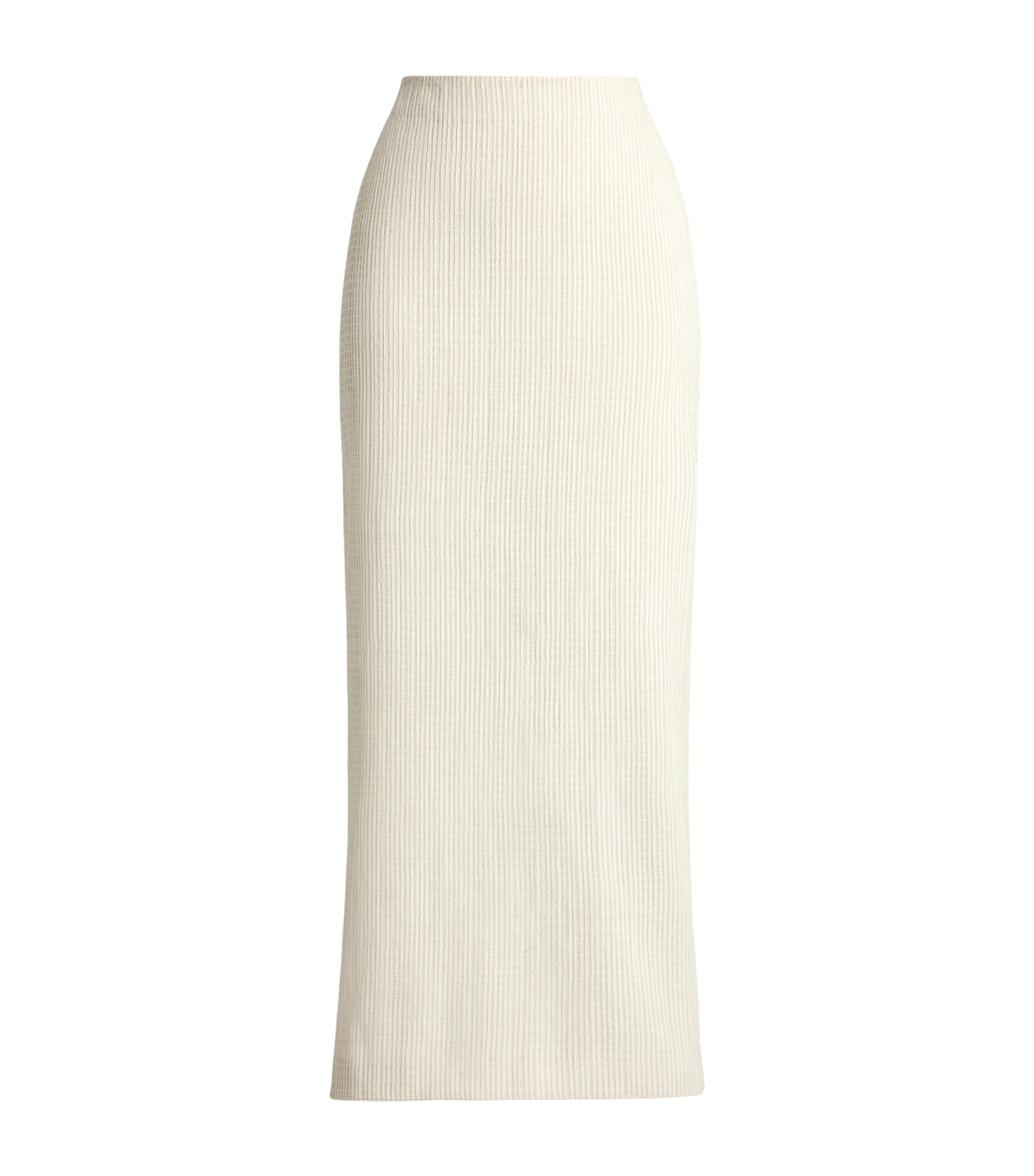 Ralph Lauren Collection Womens Leather Regena Midi Skirt Cream Image 1