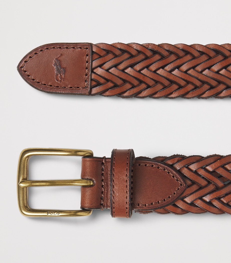 Leather Braided Belt POLO SADDLE Image 4