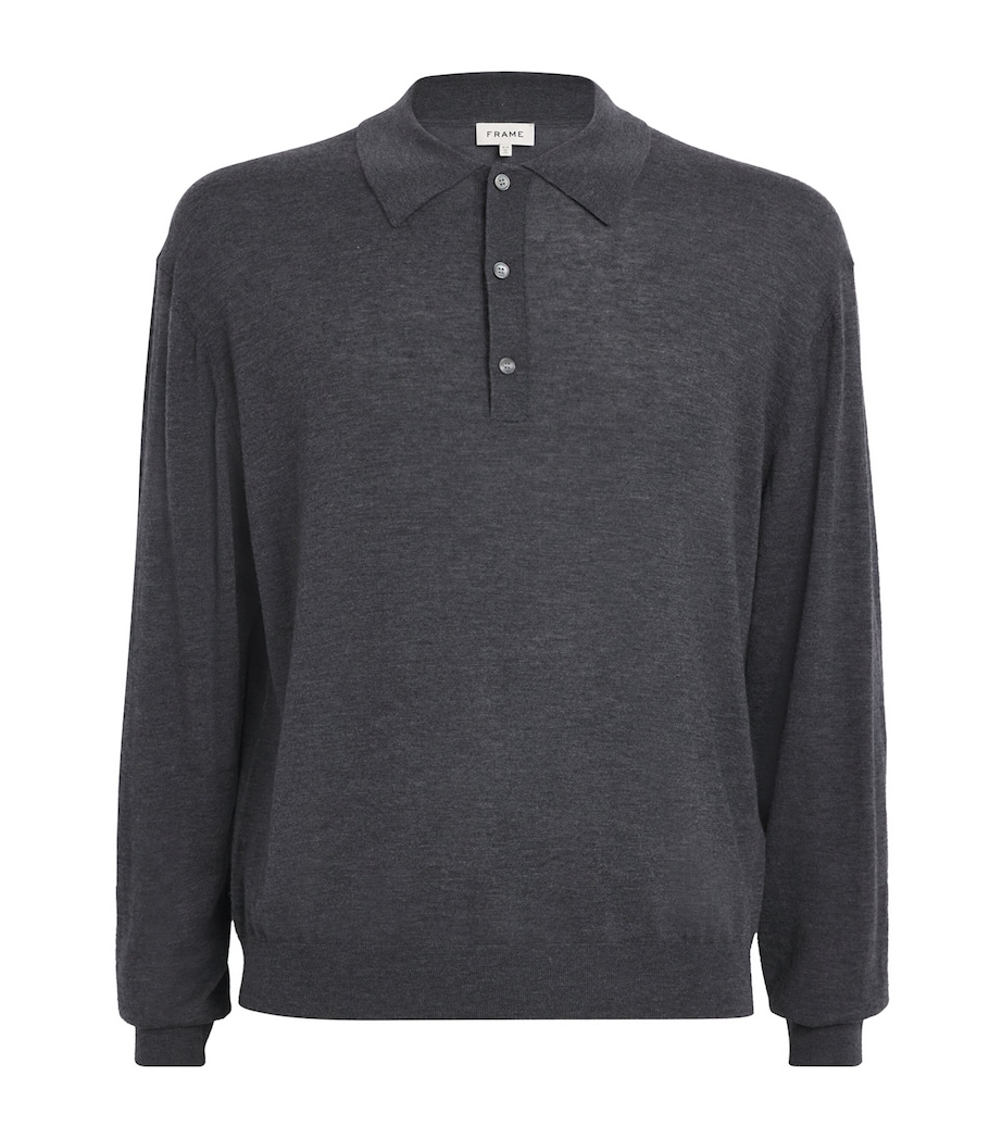 Wool-Cashmere Long-Sleeve Polo Shirt GRYM Image 1