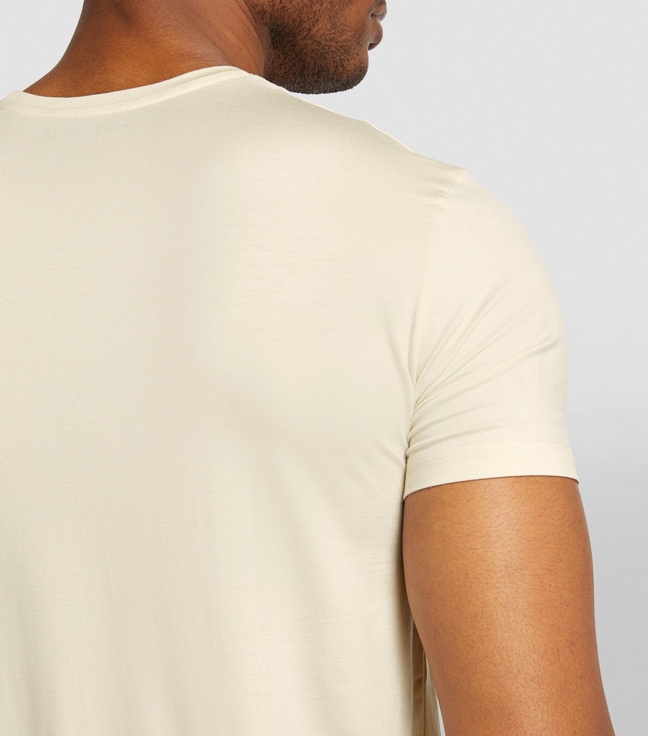 Derek Rose Mens Stretch-Modal Basel T-Shirt Neutral Image 6