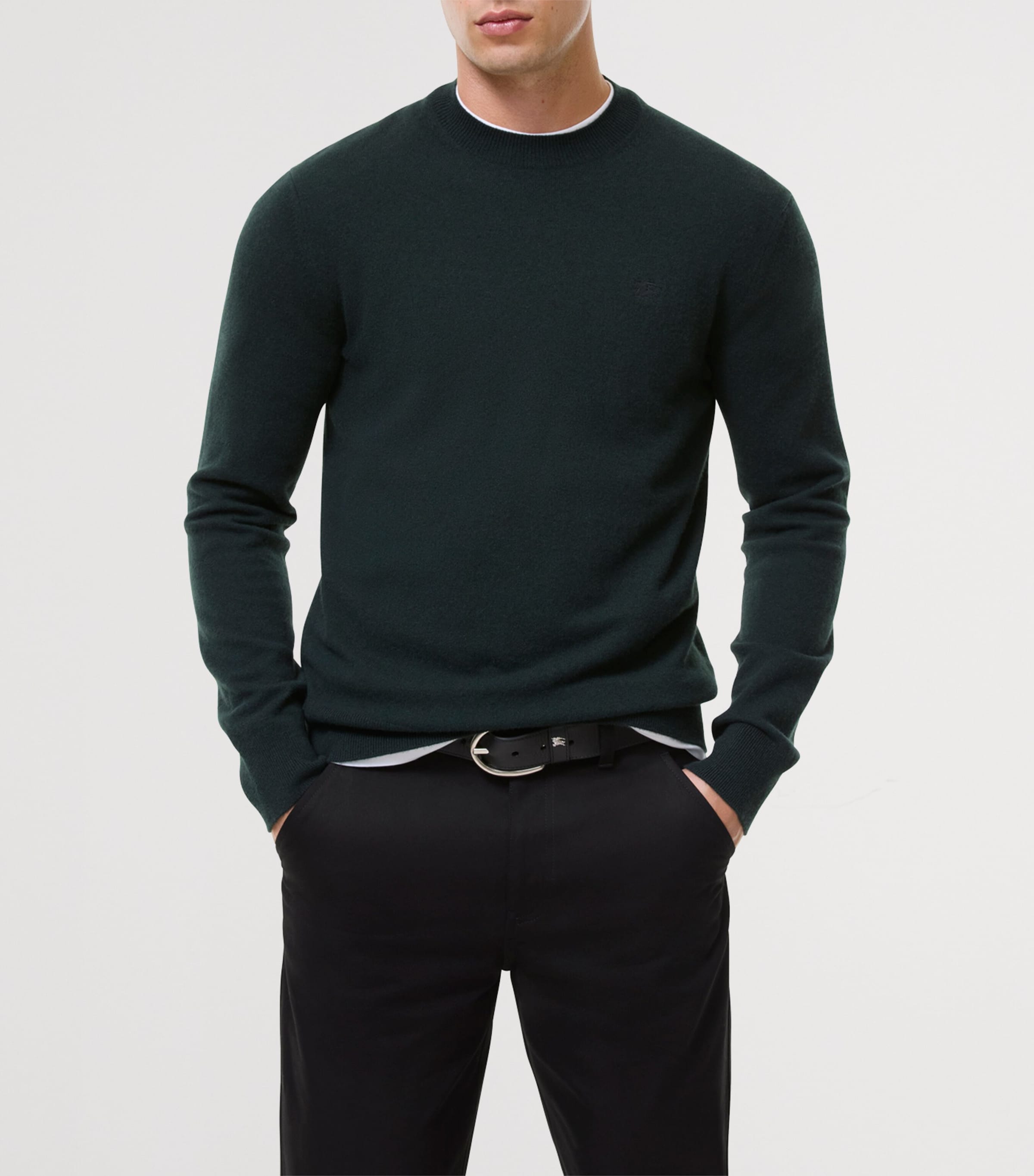 Burberry Mens Cashmere-Blend EKD Slim Sweater Anchor Image 2