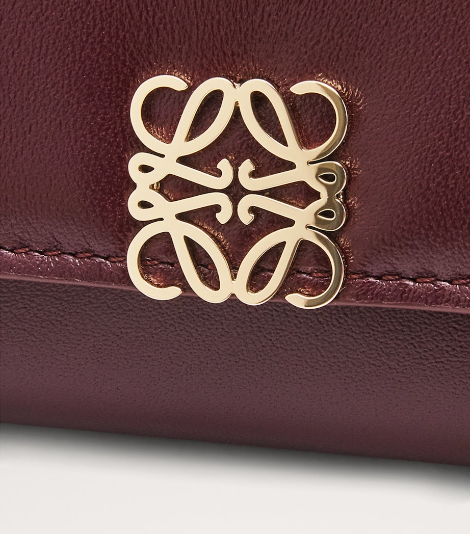 LOEWE Leather Anagram Vertical Wallet Dark Burgundy Image 5