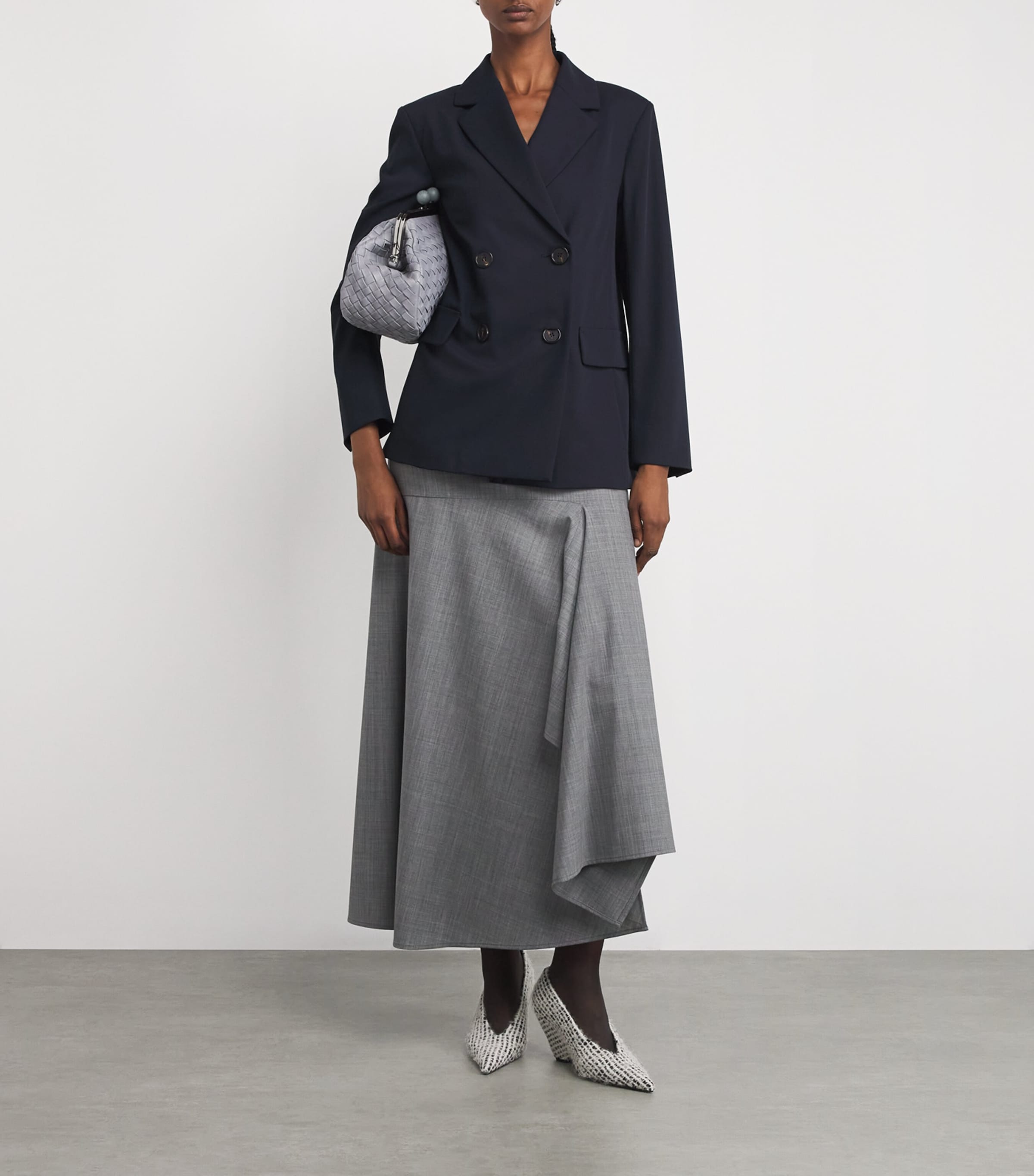 Wool Double-Breasted Blazer MIDNIGHTBLUE Image 2