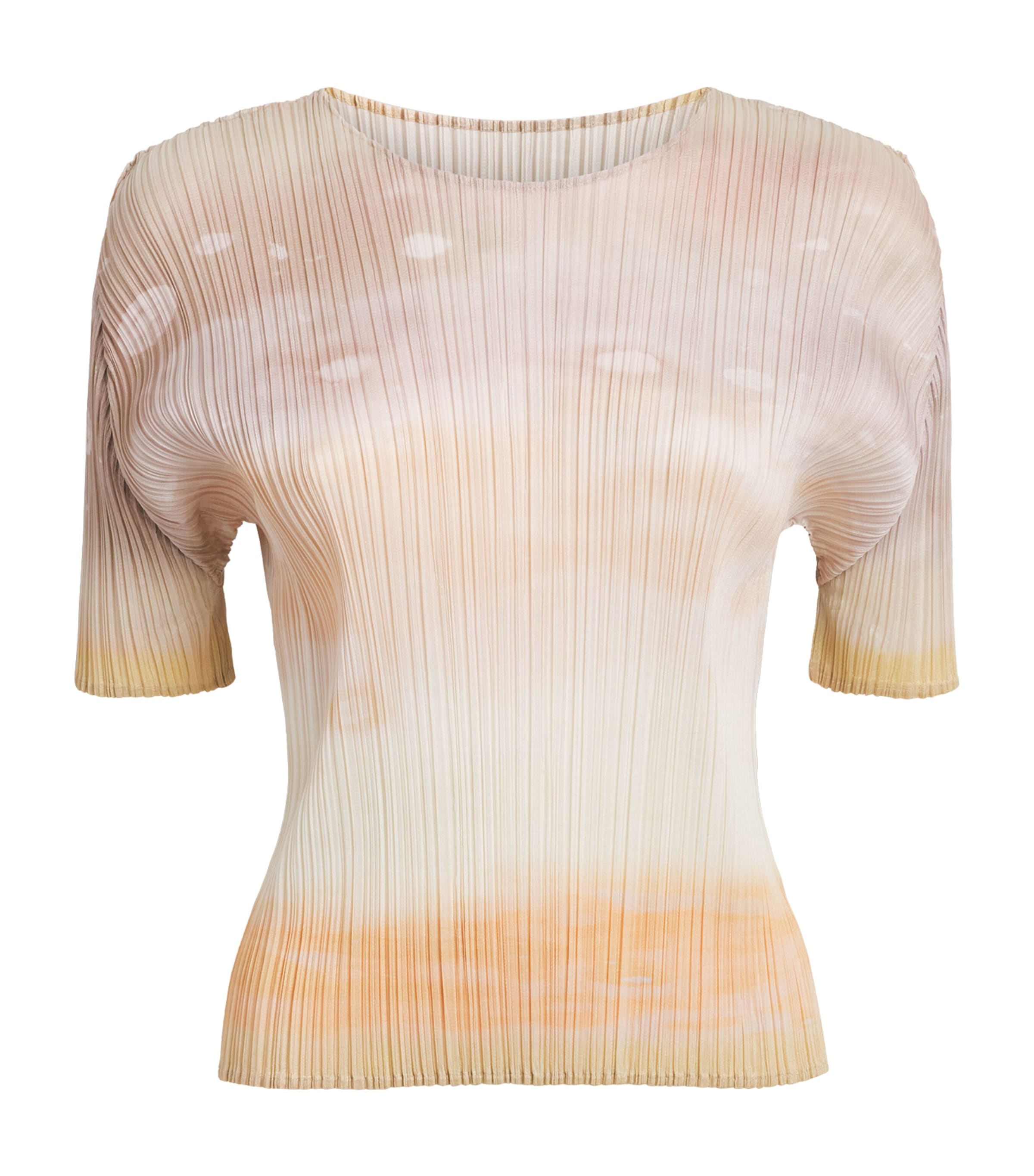 Pleats Please Issey Miyake Womens Sea Bubble Top Greige Image 1