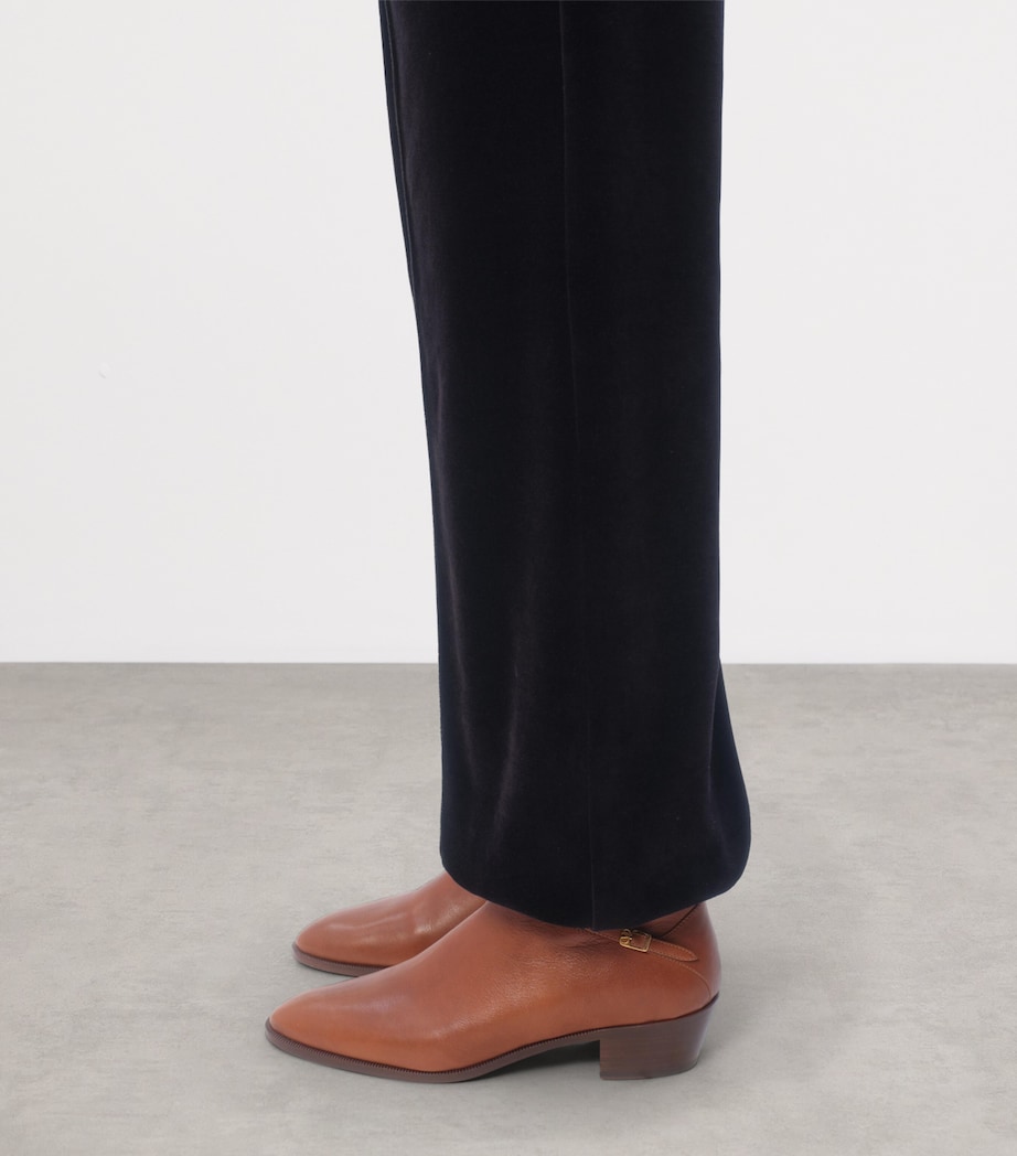 Cotton-Blend Chez Valentino Sweatpants 0NO Image 4