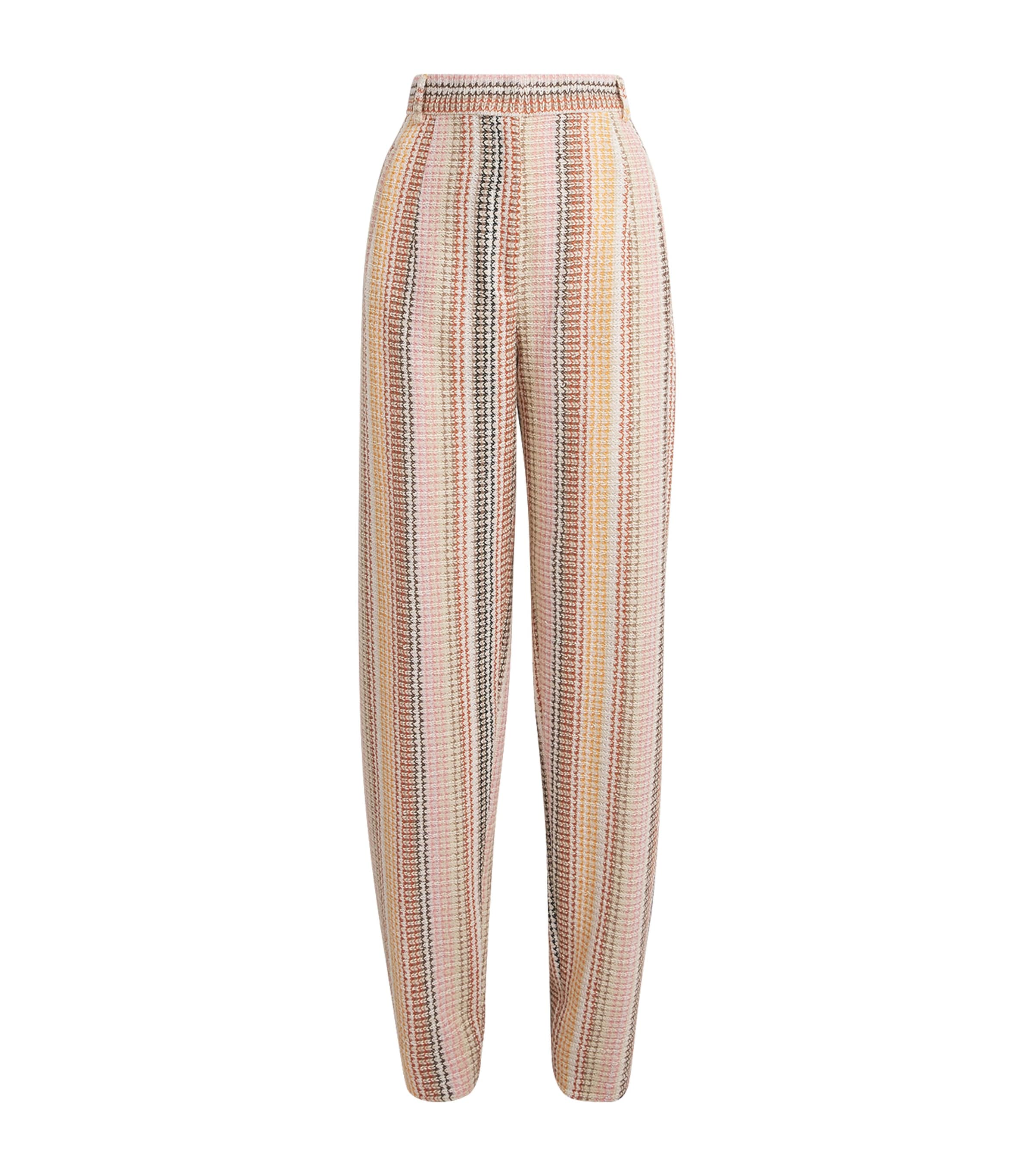 Shop Missoni Cotton-blend Stripe Straight Trousers
