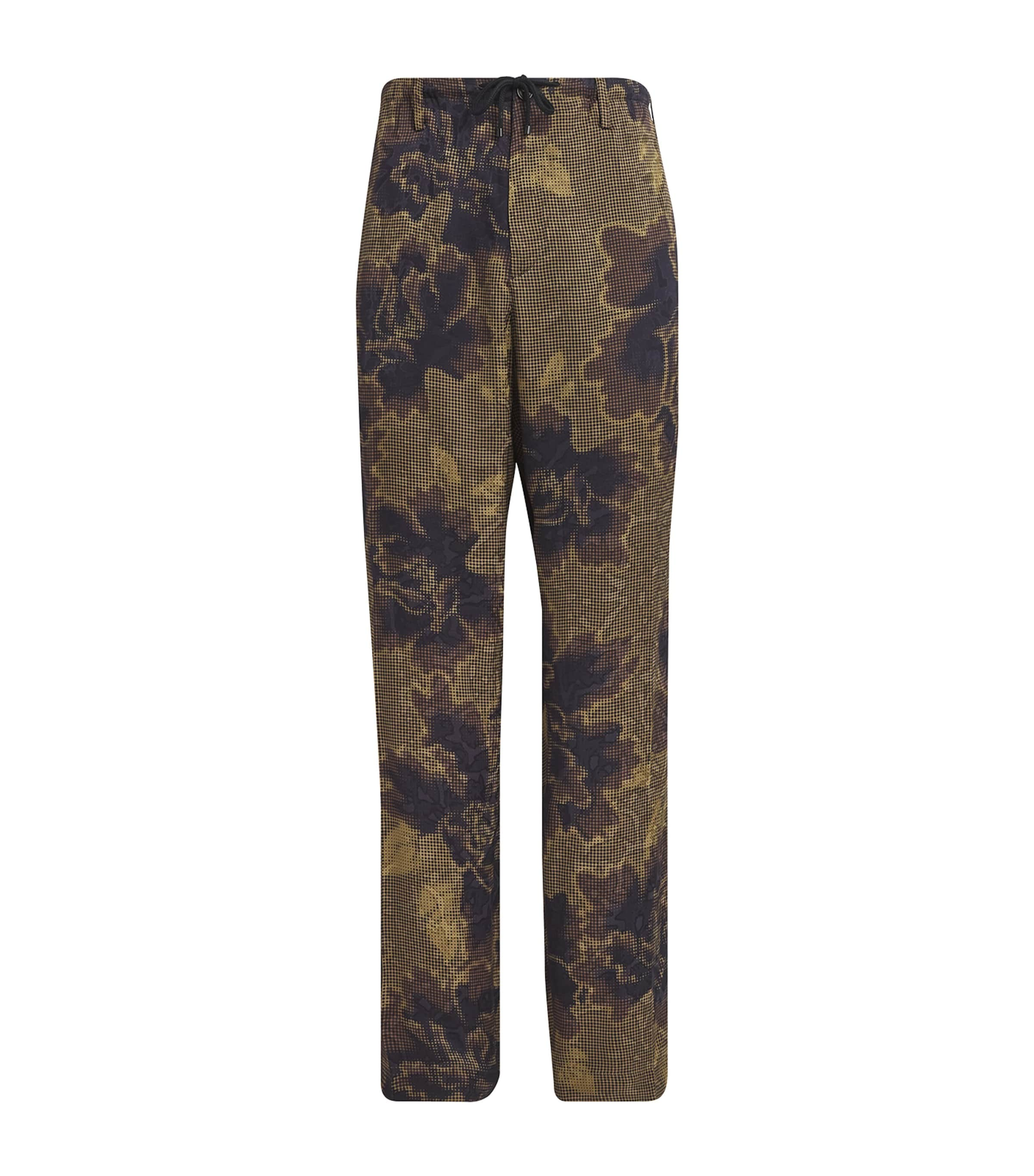 Shop Dries Van Noten Printed Penny Trousers In Brown