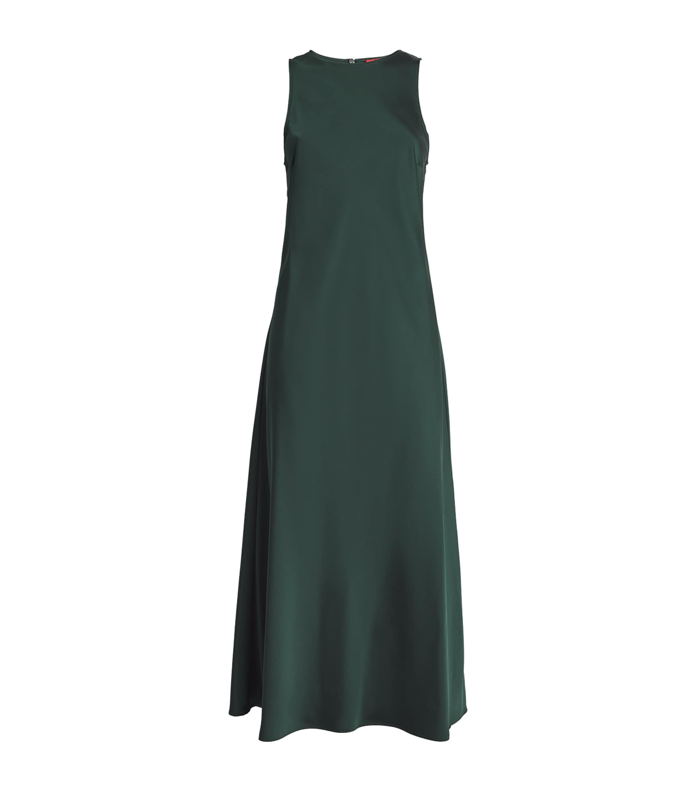 Shop Max & Co Satin Midi Dress In Green