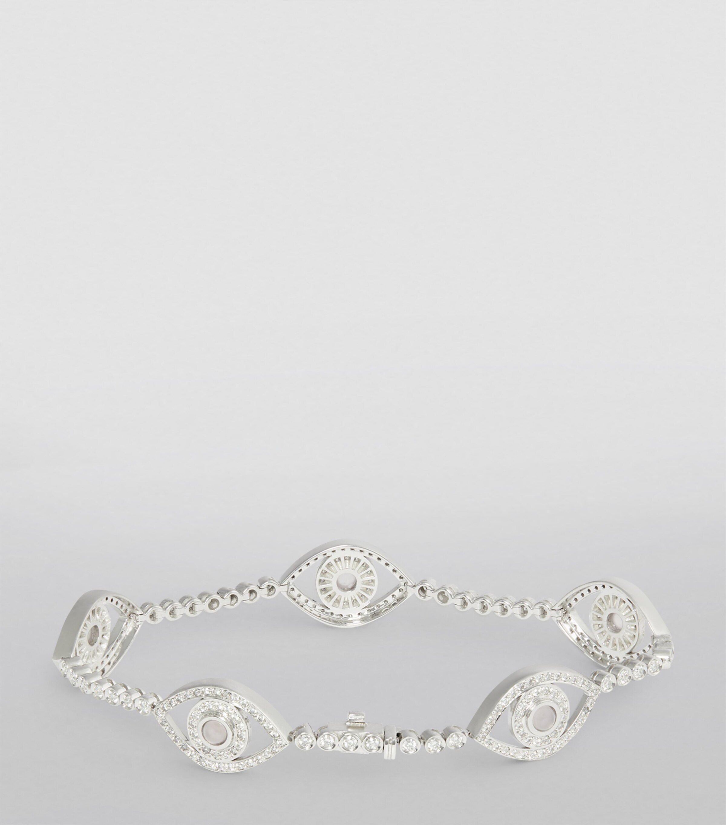 Netali Nissim White Gold, Diamond and Quartz Mini Eyes Tennis Bracelet White Gold Image 2