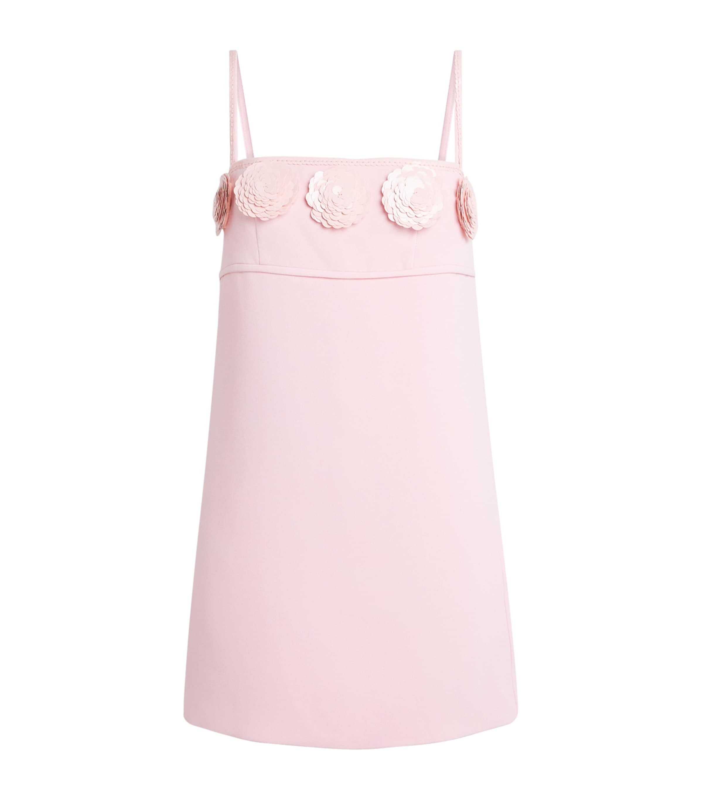 Self-Portrait Womens Crepe Floral Mini Dress Pink Image 1
