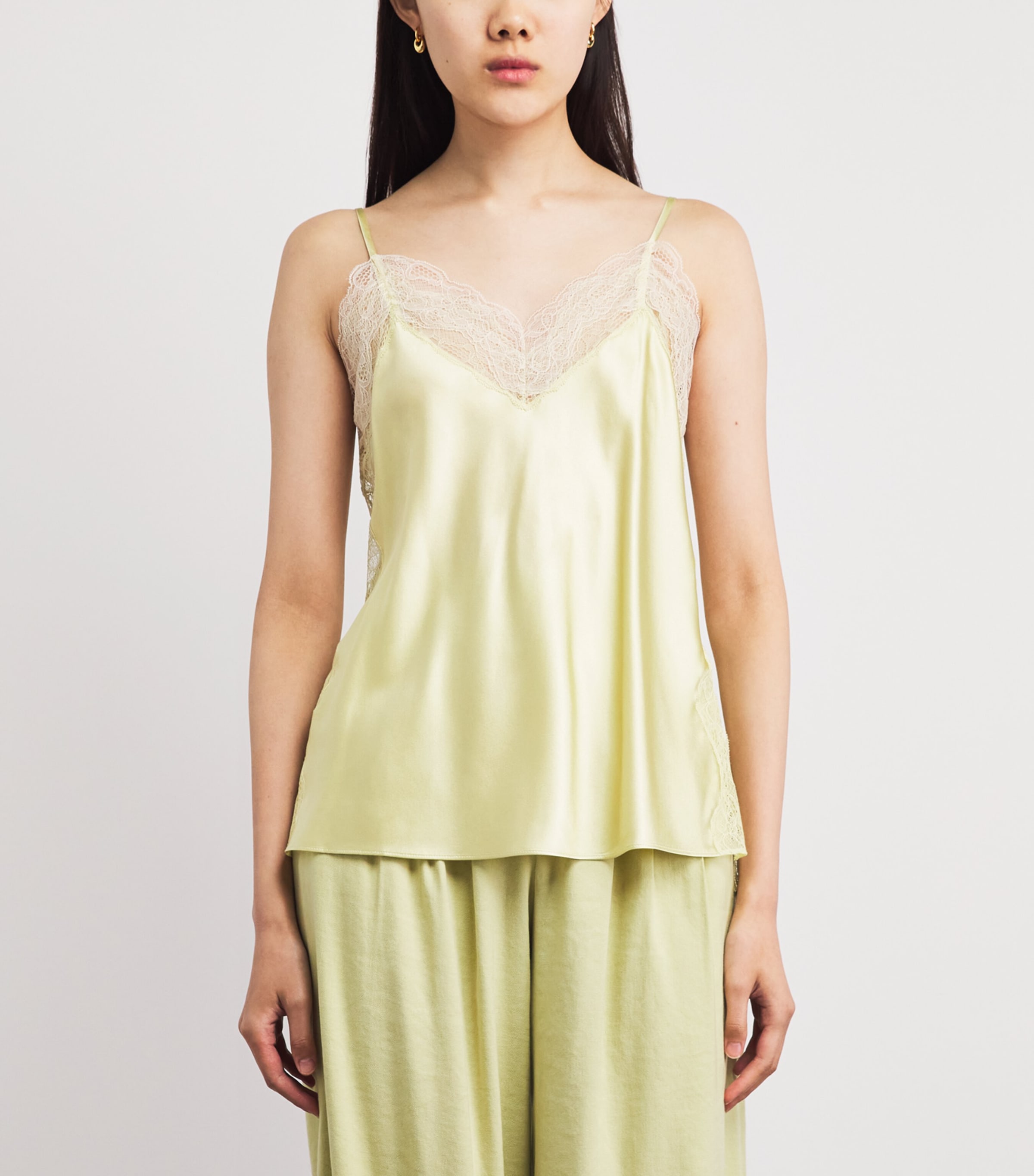 Veronica Beard Womens Silk-Blend Johanan Camisole Top Pistachio Image 4