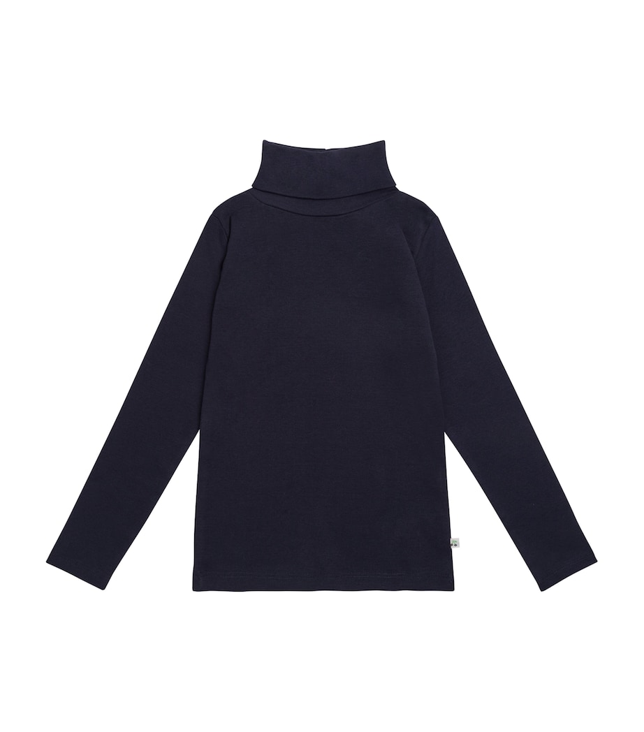 Organic Cotton Rollneck Sweater (10-12 Years) MARINE Image 1