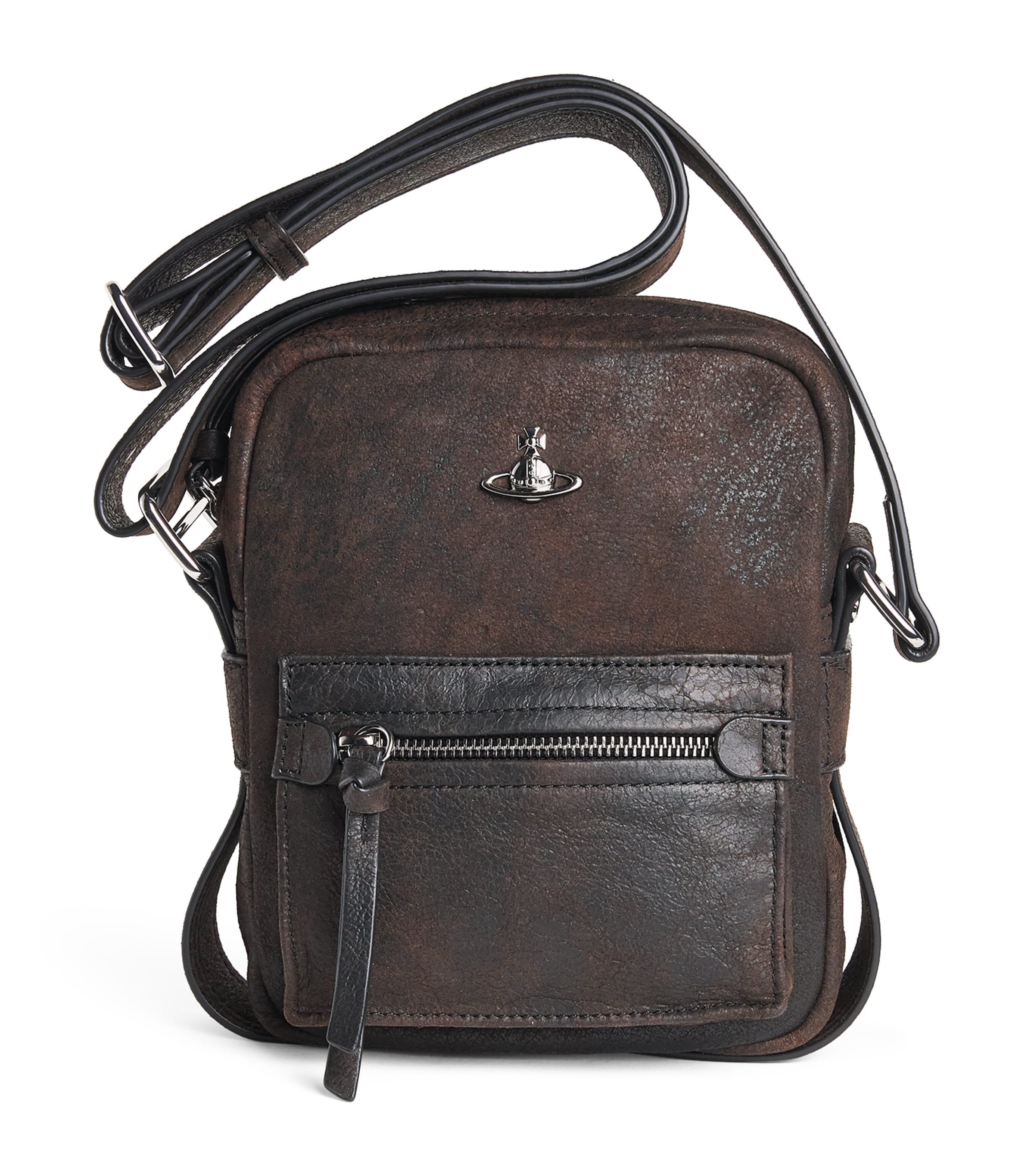 Vivienne Westwood Brown Leather Jackson Satchel | Harrods UK