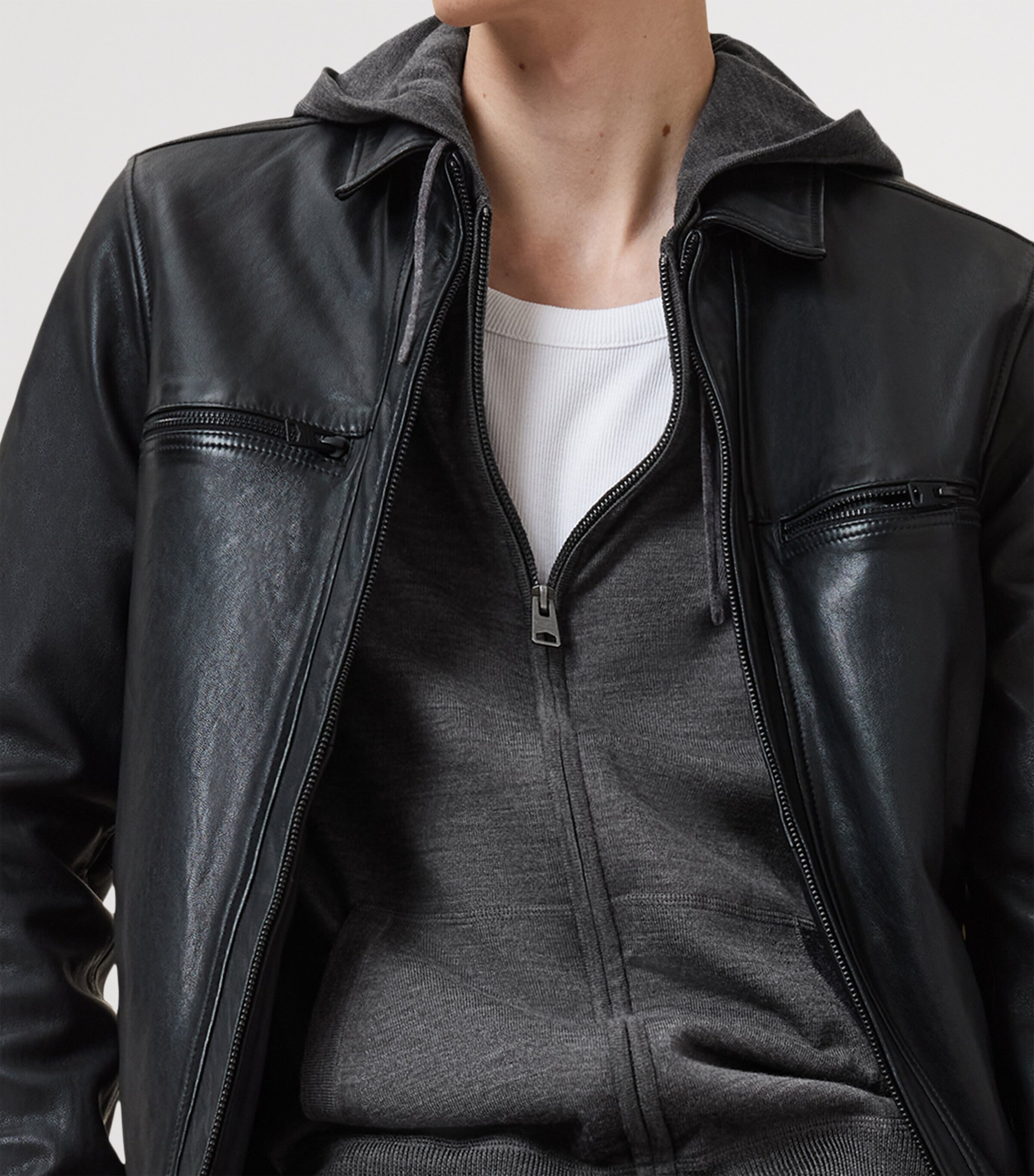 Merino Wool Mode Hoodie MONUMENT GREY Image 6