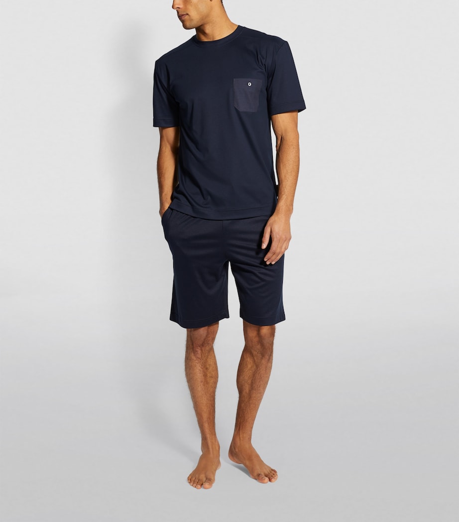 Zimmerli Mens Modern Lounge T-Shirt Midnight Image 5