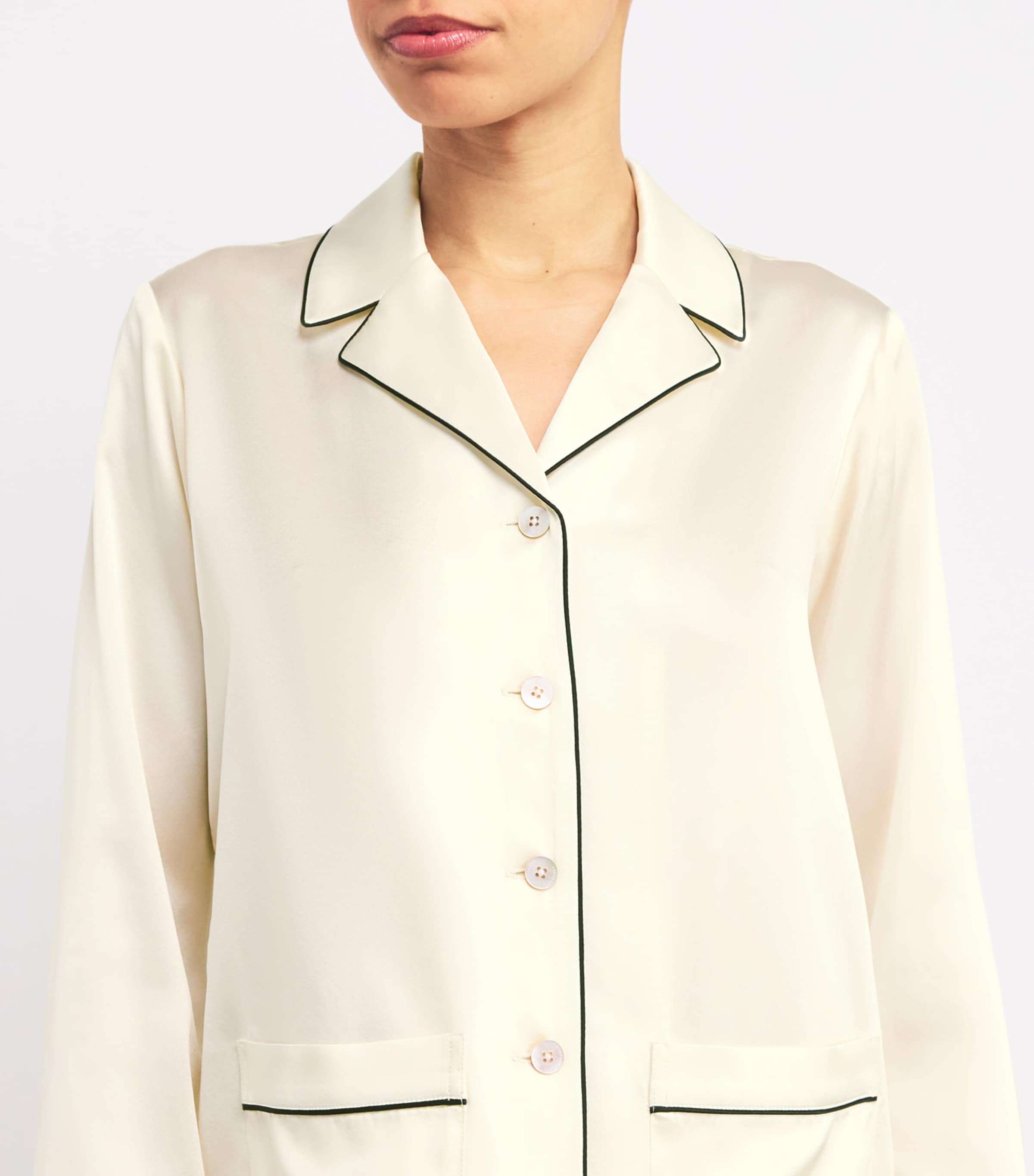 Silk Satin Pyjama Set IVORY Image 4