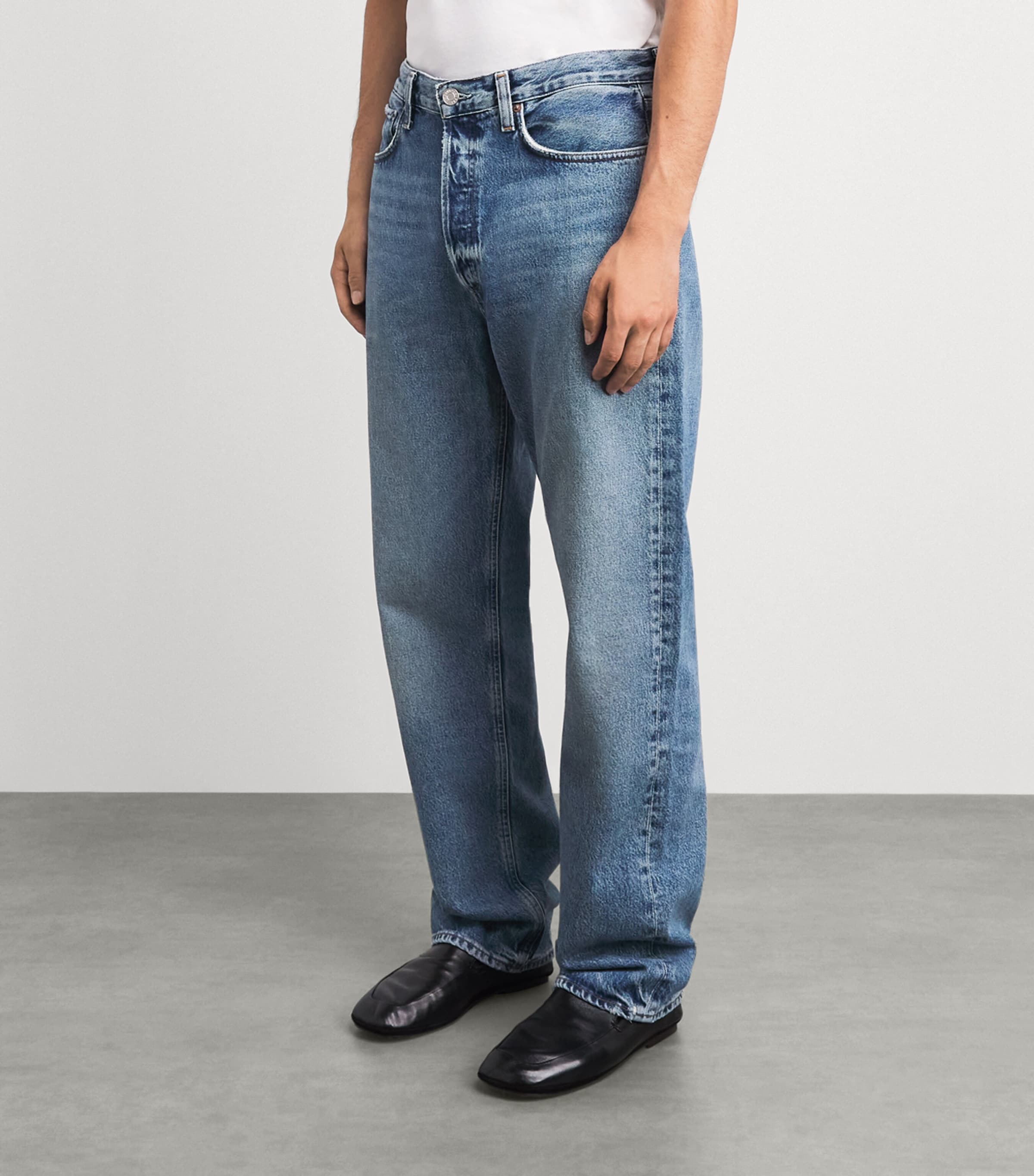 AGOLDE Mens 90's Straight Jeans Friction Image 4