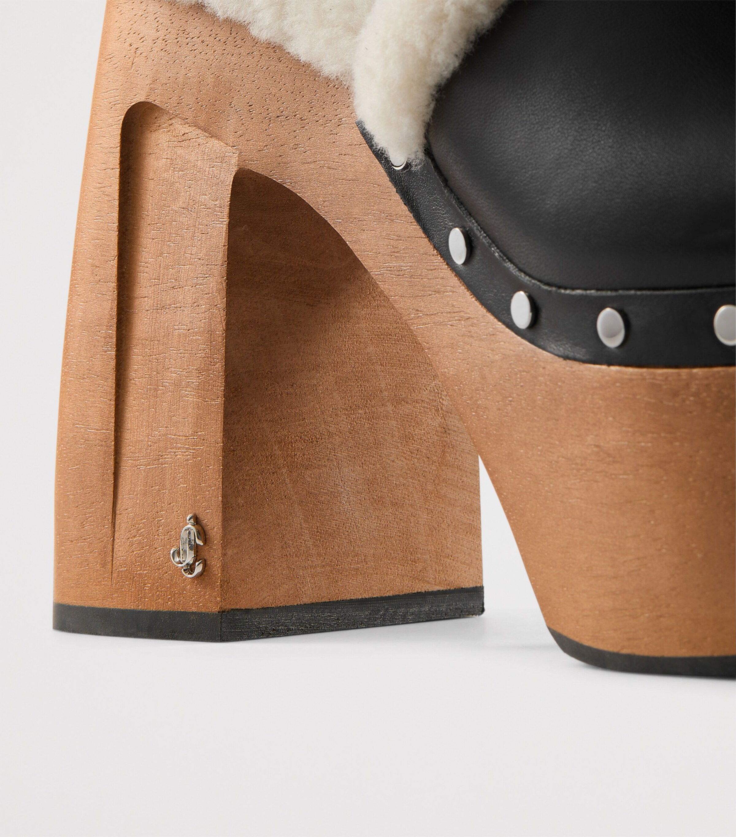 Alida 135 Leather Platform Heels BLACK/NATURAL Image 4