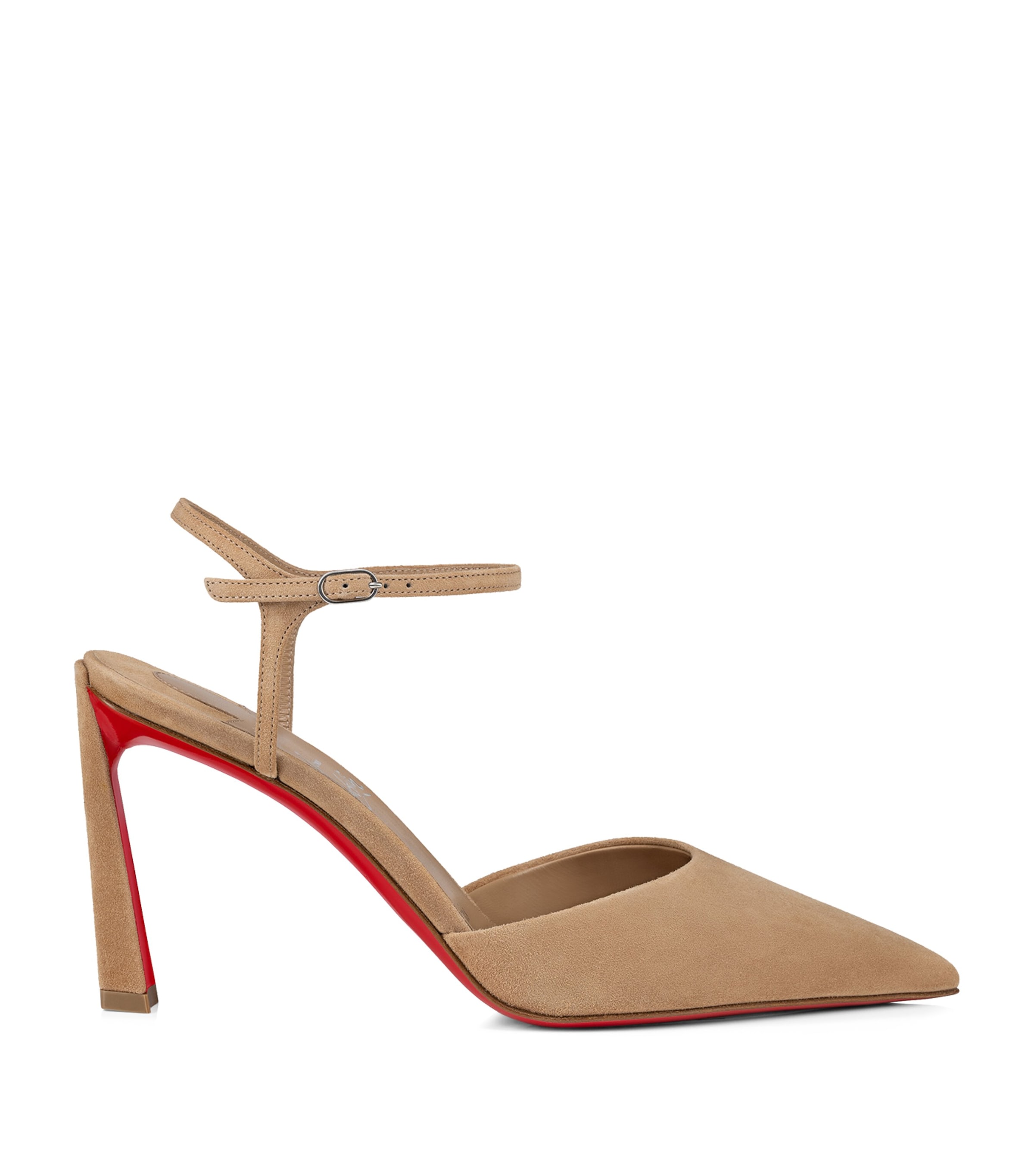 Christian Louboutin Pointed High-heeled Sandals In Beige
