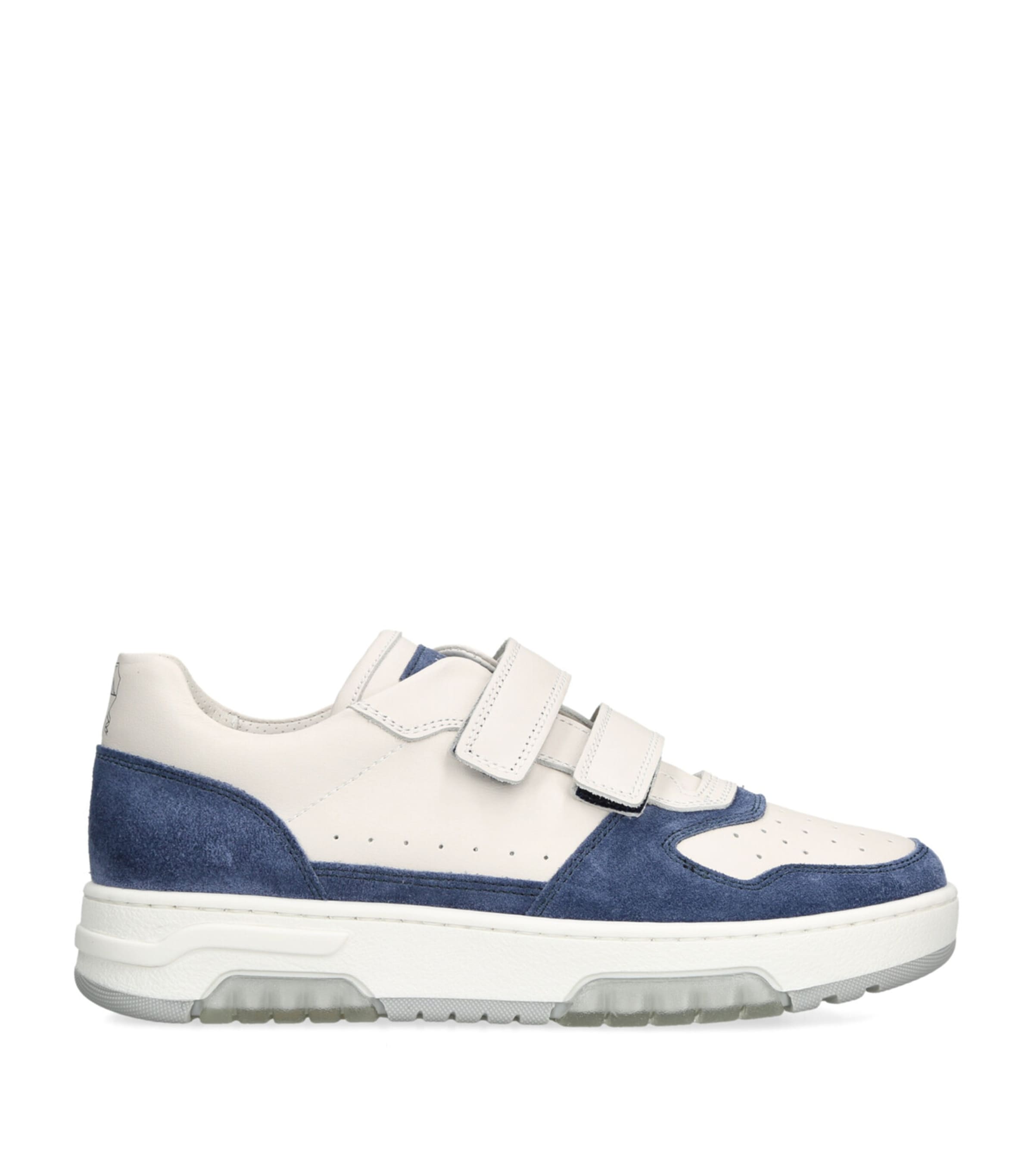Brunello Cucinelli Kids Leather Suede-Trim Velcro Sneakers | Boys Shoes | Trainers | Designers | Brunello Cucinelli