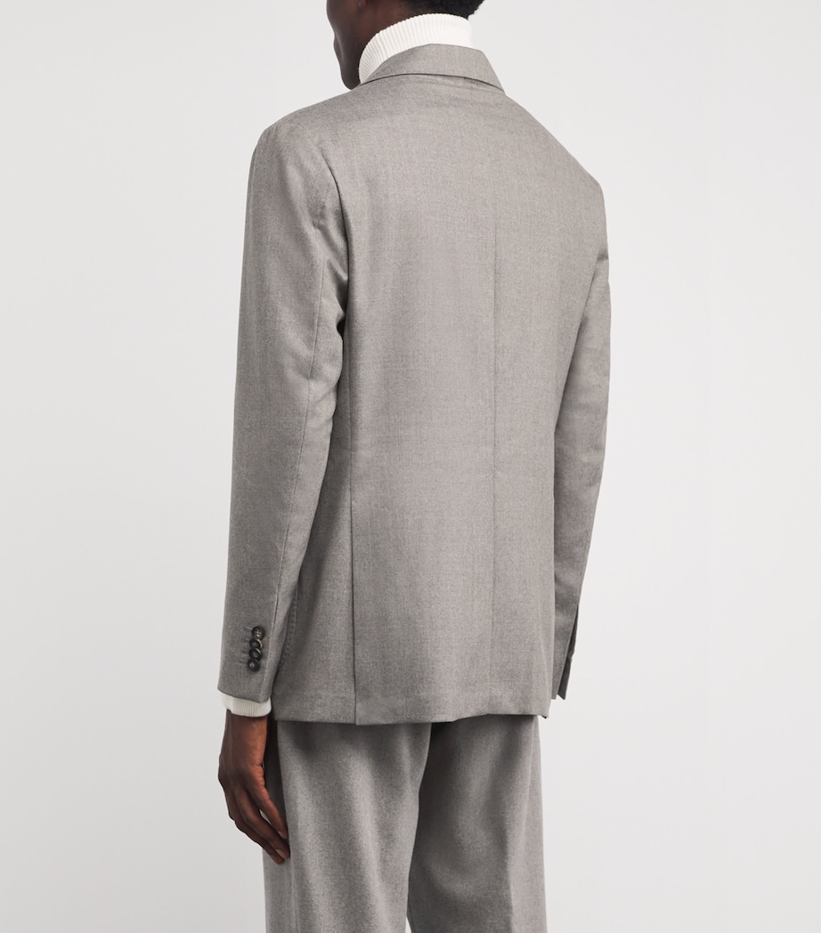 Wool Flannel Soft Blazer BEIGE WOOL Image 4