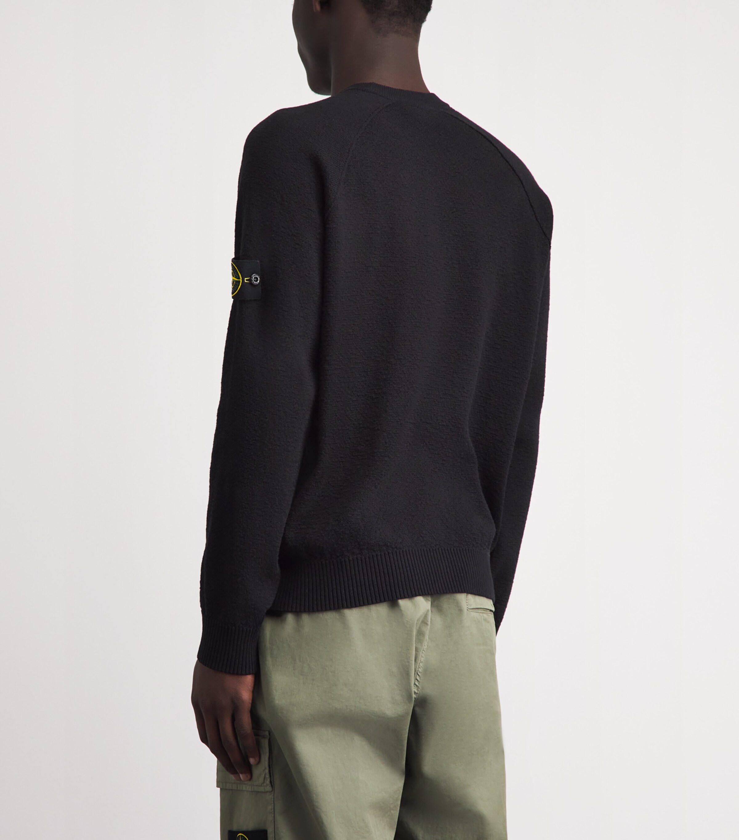 Stone Island Mens Organic Cotton Raglan-Sleeve Sweater Image 5