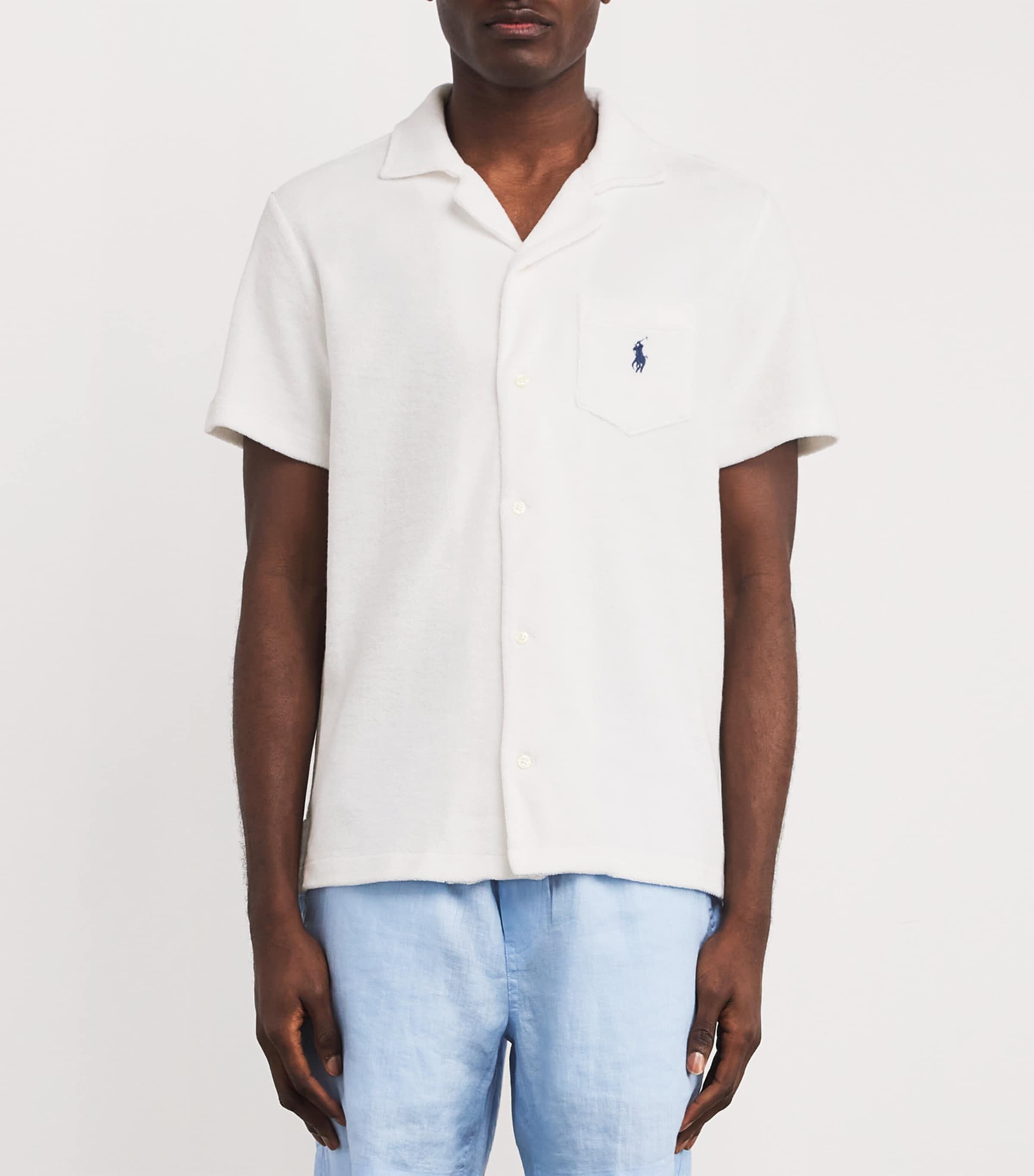 ★★POLO RALPH LAUREN★★ Terry Camp Shirt White MNPOWOV1N82 Genuine Polo Ralph Lauren Terry Camp Shirt - White | eBay