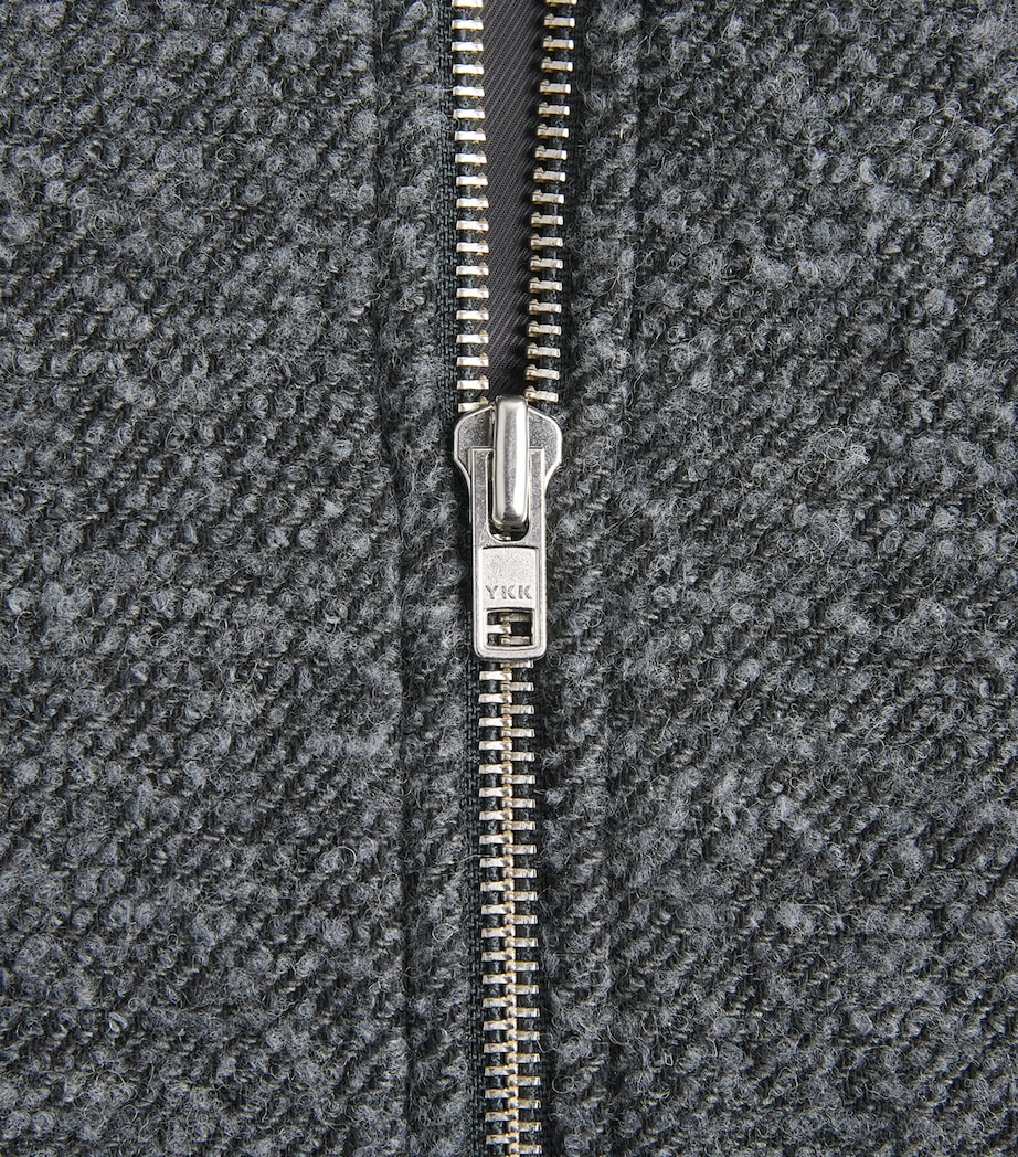 Won Hundred Mens Bouclé Dante Shacket Granite Gray Comb. Image 6