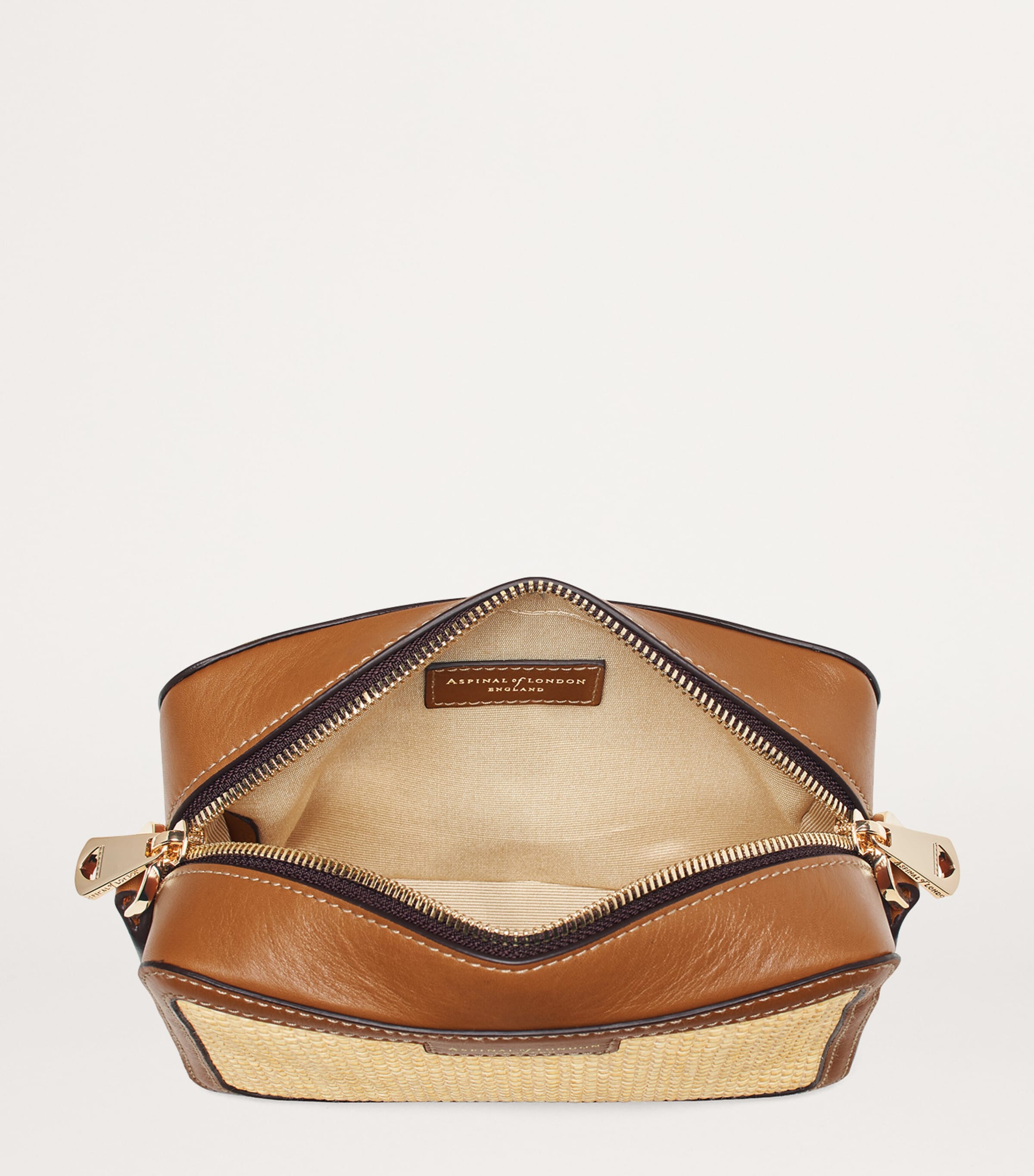 Leather Woven Camera Bag NEUTRAL Image 4