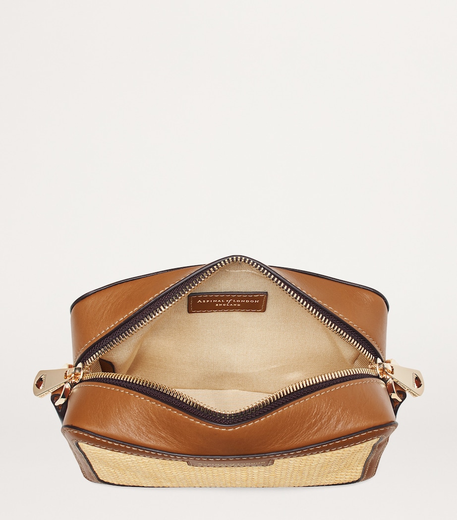 Leather Woven Camera Bag NEUTRAL Image 4