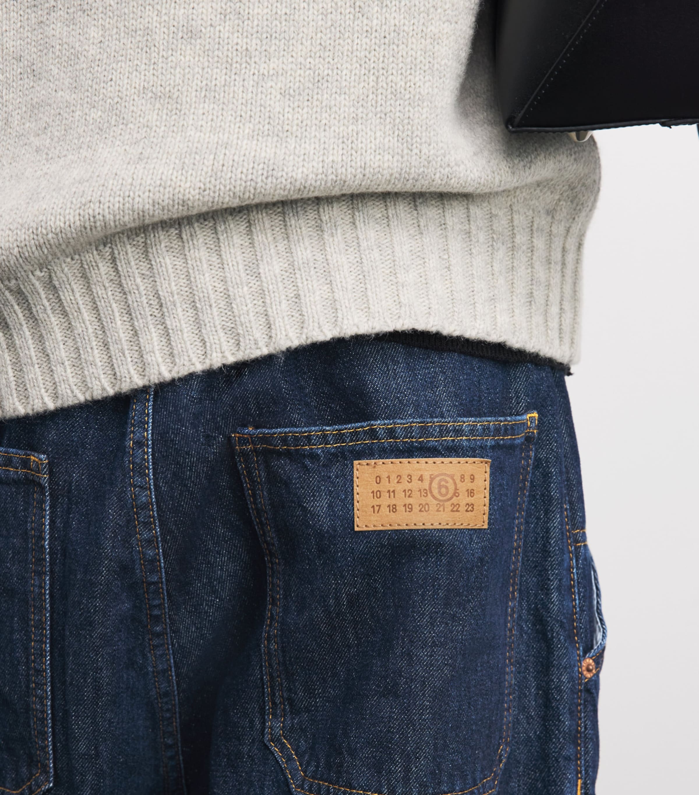 MM6 Maison Margiela Mens Distressed Straight Jeans Blue Image 3