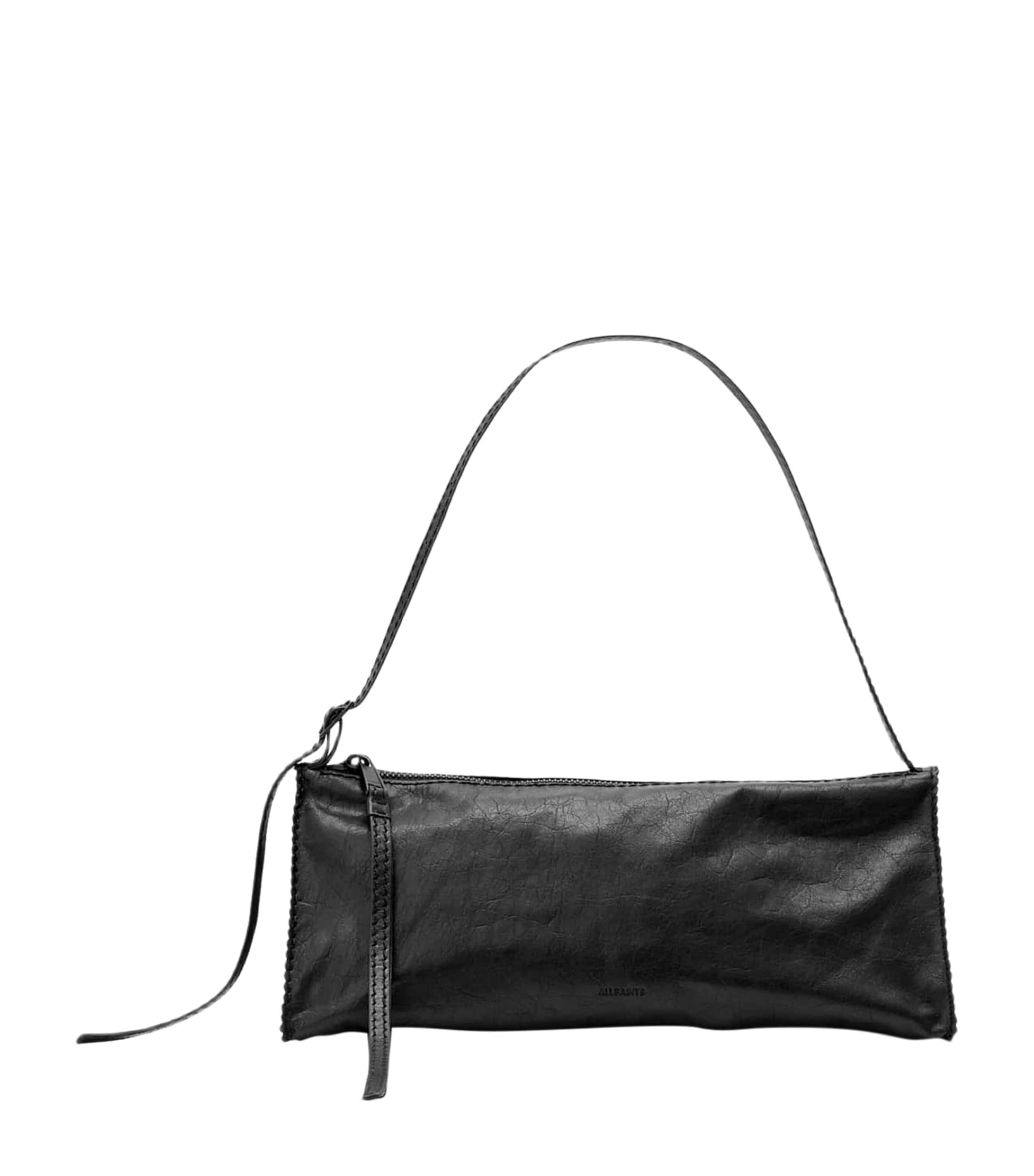 AllSaints Leather Siloh Shoulder Bag Black Image 1