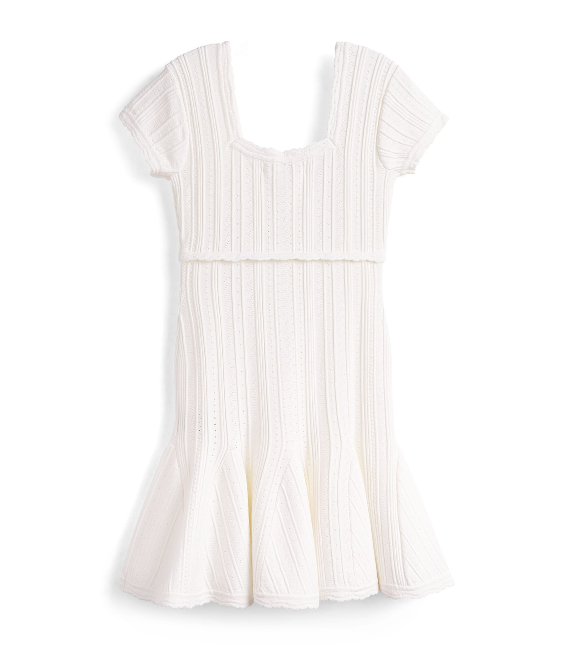 LoveShackFancy Pointelle Daffron Dress (S-XXL) Whteawhite Tea Image 1