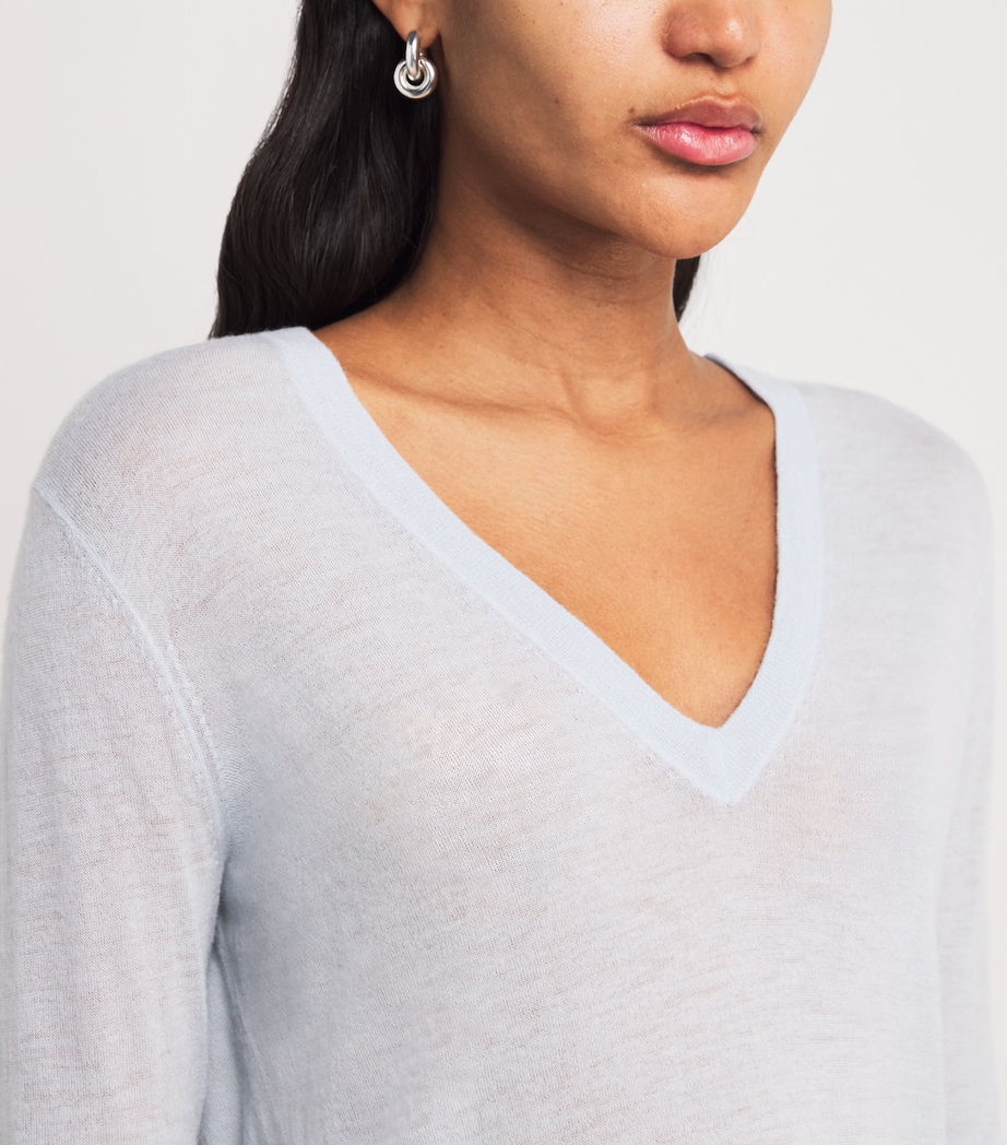 Cashmere Cashair Sweater OXFORD BLUE Image 6